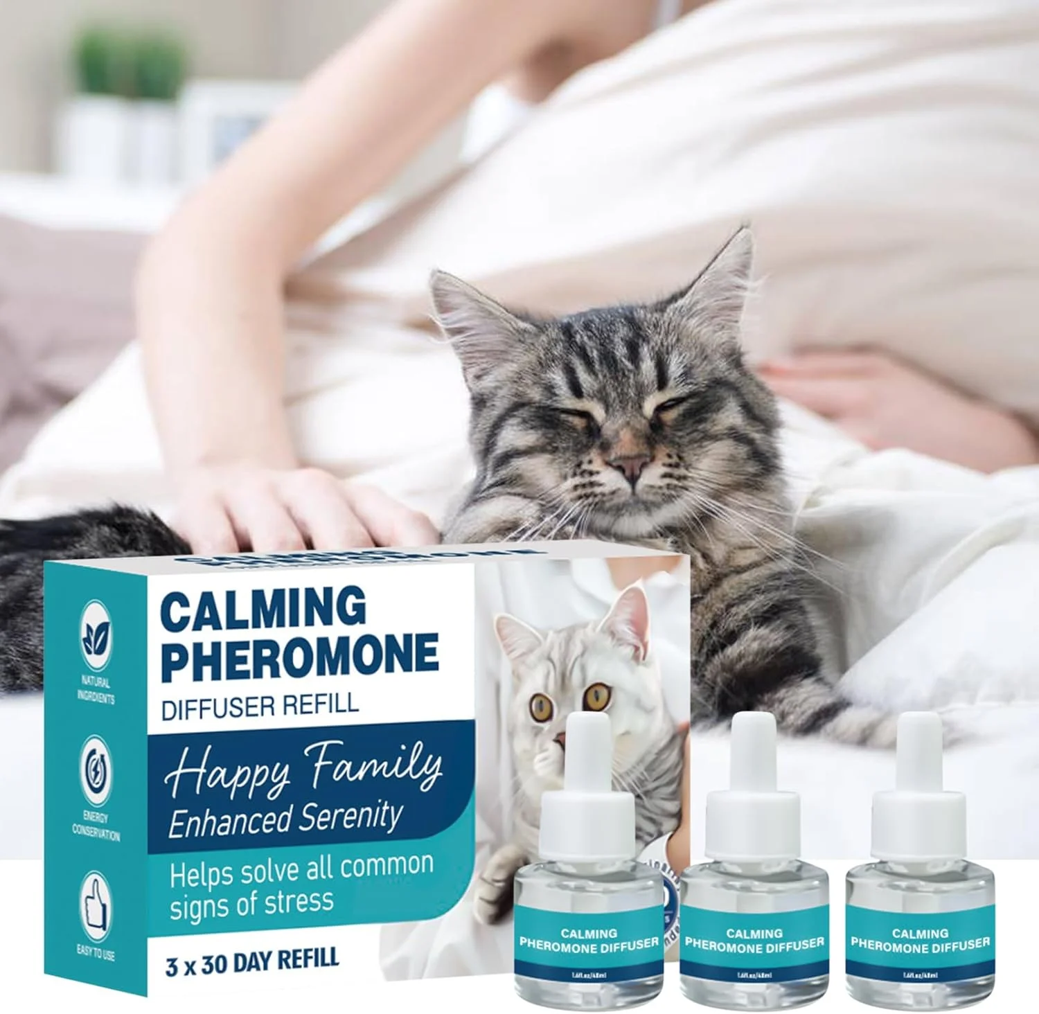 پخش کننده آرام بخش فرمون گربه | محلول طبیعی برای کاهش استرس بچه گربه ها، مناسب برای خواب، مبارزه، خراشیدن، اسپری کردن و حمام در خانه