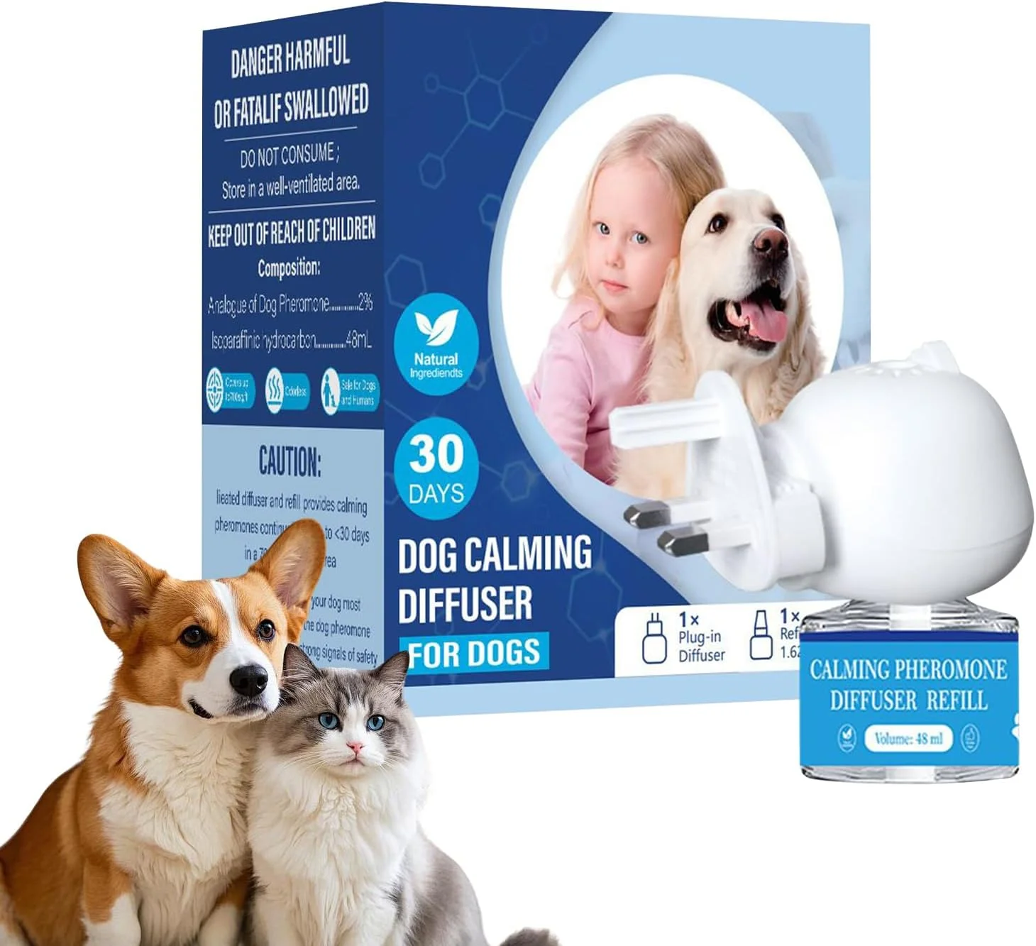 پخش کننده رایحه برای آرام کردن سگ ها | پخش کننده رایحه آرامش بخش سگ - لوازم حیوانات خانگی برای کاهش استرس و حمایت از آراستگی روزانه توله سگ ها و گربه ها