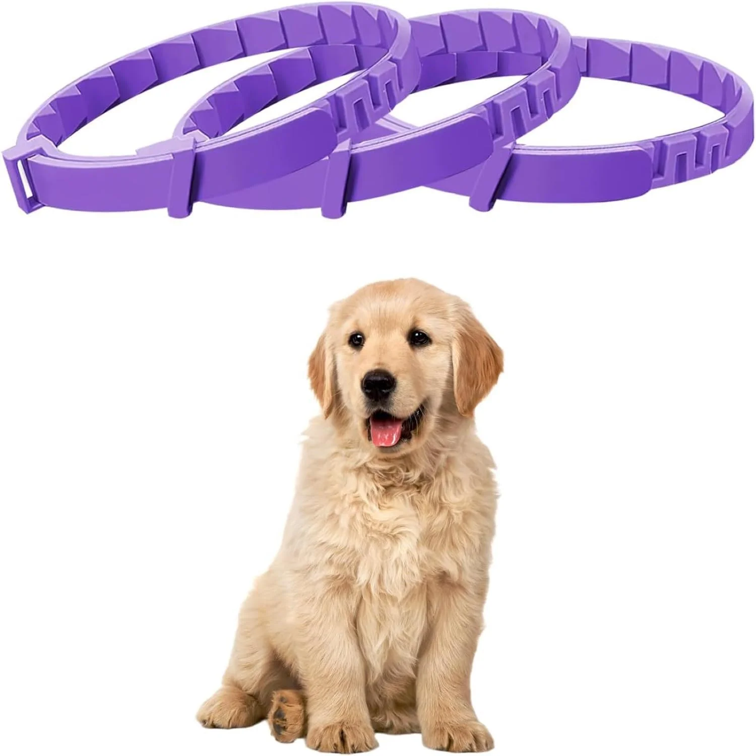 گردنبند آرام‌بخش سگ، بسته 3 عددی، گردنبند آرام‌بخش سگ‌ها، برای کاهش استرس و اضطراب سگ، ماندگاری طولانی 60 روزه برای کاهش استرس و اضطراب سگ