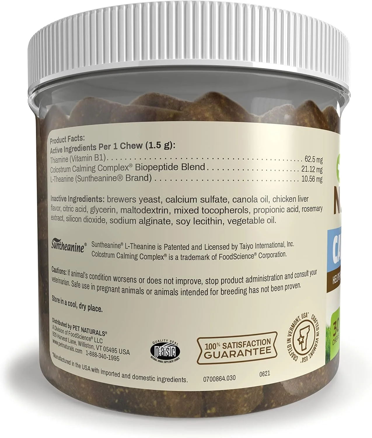 Pet Naturals Of Vermont - تشویقی آرام‌بخش برای سگ‌های متوسط و بزرگ - 30 عدد