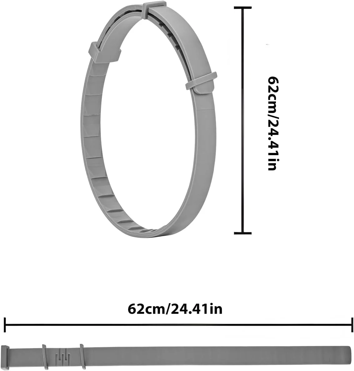 قلاده آرامبخش سگ - تسکین اضطراب برای سگ ها، راحتی قابل تنظیم برای استرس، جدایی، صدا و ویزیت دامپزشک، برای توله سگ ها تا سگ های مسن (خاکستری) - بسته 4 عددی