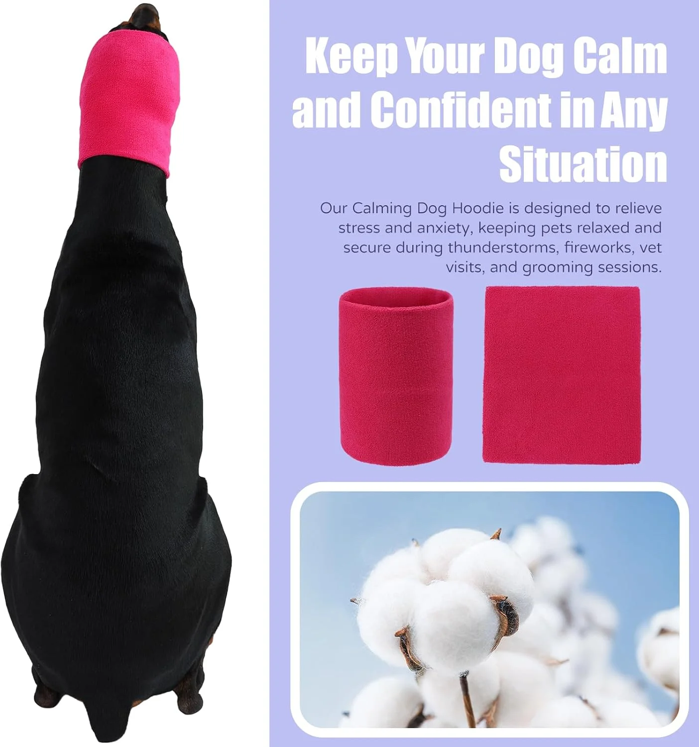 هودی آرامش بخش سگ و گربه - محافظ گوش برای کاهش اضطراب، پوشش سر ضد صدا برای آرایش، حمام، خشک کردن سریع، رعد و برق و آتش بازی هودی آرامش بخش سگ و گربه - محافظ گوش برای کاهش اضطراب، پوشش سر ضد صدا برای آرایش، حمام، خشک کردن سریع، رعد و برق و آتش بازی