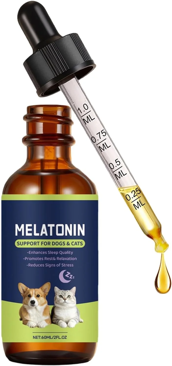 مایع کمک به خواب گربه، 60 میلی لیتر، قطره های آرامش بخش سالم، مکمل پشتیبانی از آرامش، برای سگ ها، گربه ها، مراقبت از حیوانات خانگی، خواب عمیق، زمان خواب شبانه، مسافرت