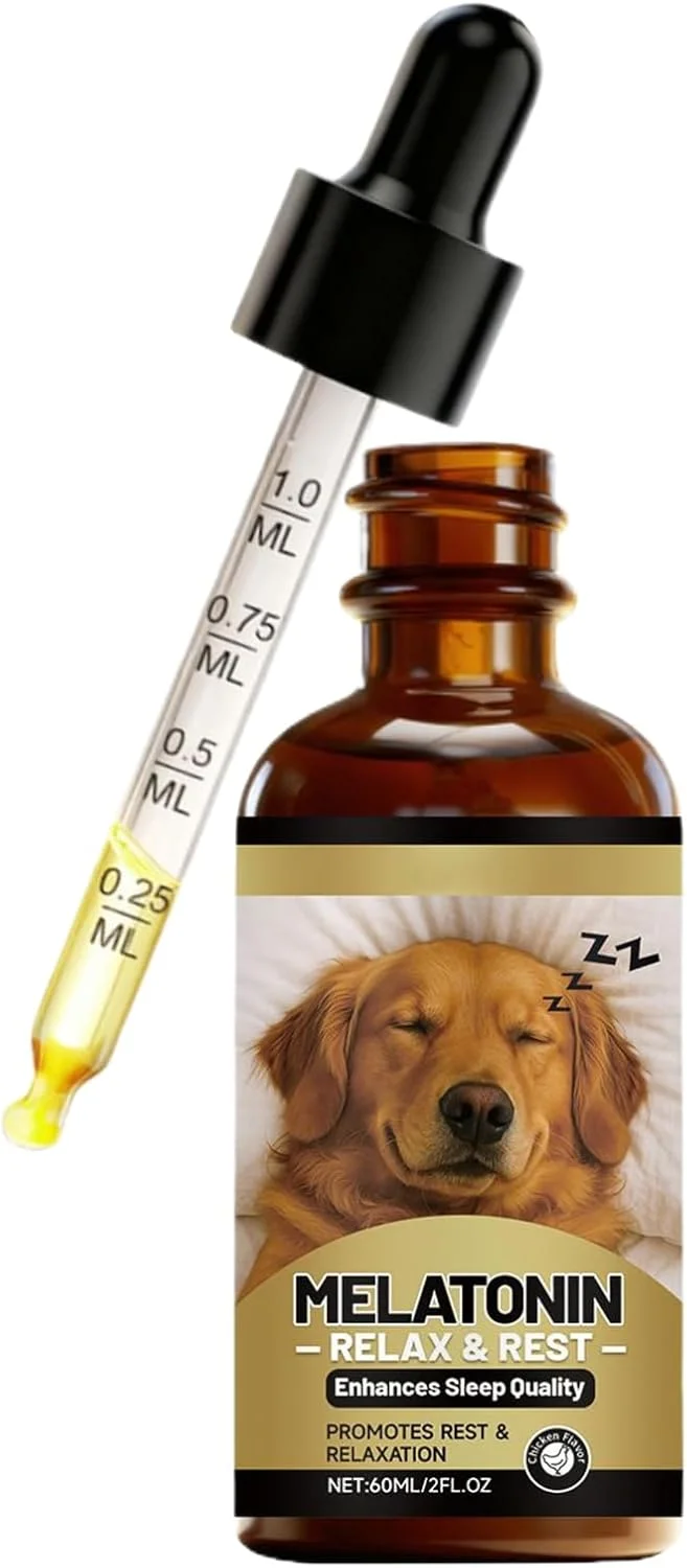 آرام‌بخش سگ - روغن طبیعی 60 میلی‌لیتری برای بهبود خلق و خو - کمک آرامش‌بخش در سفر | برای رعد و برق، سفر، جدایی، نظافت، آموزش و آرامش روزانه