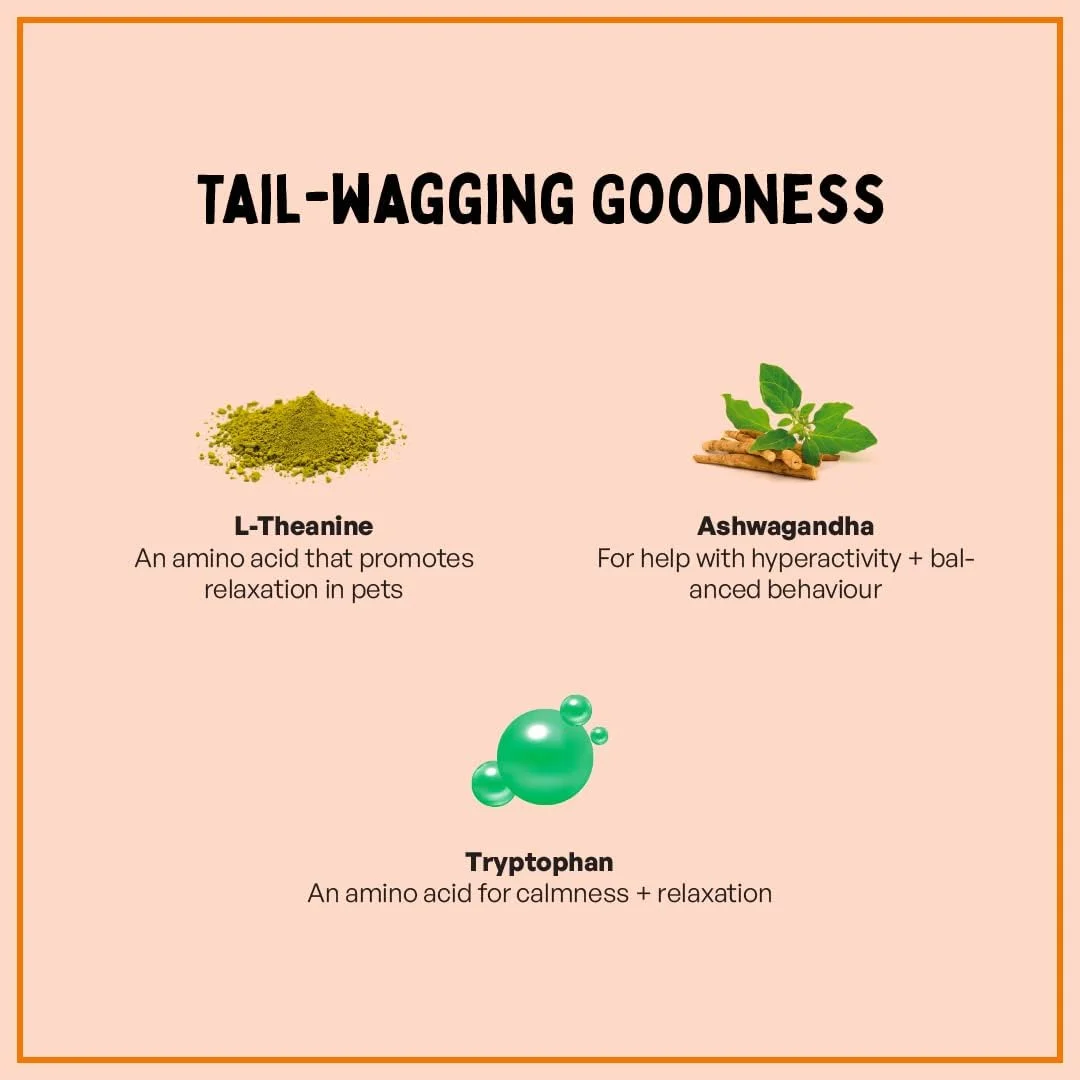 آرام‌بخش فوری سگ و گربه Furlicks | حاوی ال-تیانین، تریپتوفان، بابونه و ویتانیا سومنیفرا (آشواگاندا) برای رفتار متعادل، آرامش و کاهش استرس و اضطراب (30 عدد استریپ خوراکی حل شونده)