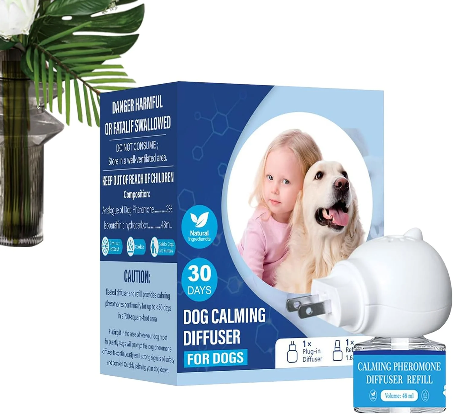 پخش کننده رایحه سگ | پخش کننده فرمون برای سگ ها - لوازم حیوانات خانگی برای آرامش، مسافرت روزانه، ادرار کردن، نظافت، سازگار با گربه