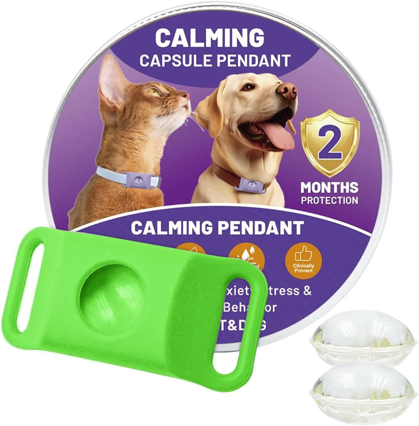 آرام‌بخش سگ سیلیکونی، قلاده آرامش‌بخش ضد آب | پخش کننده انعطاف پذیر برای جدایی، مسافرت در فضای باز، آرامش و کاهش استرس حیوانات خانگی در خانه