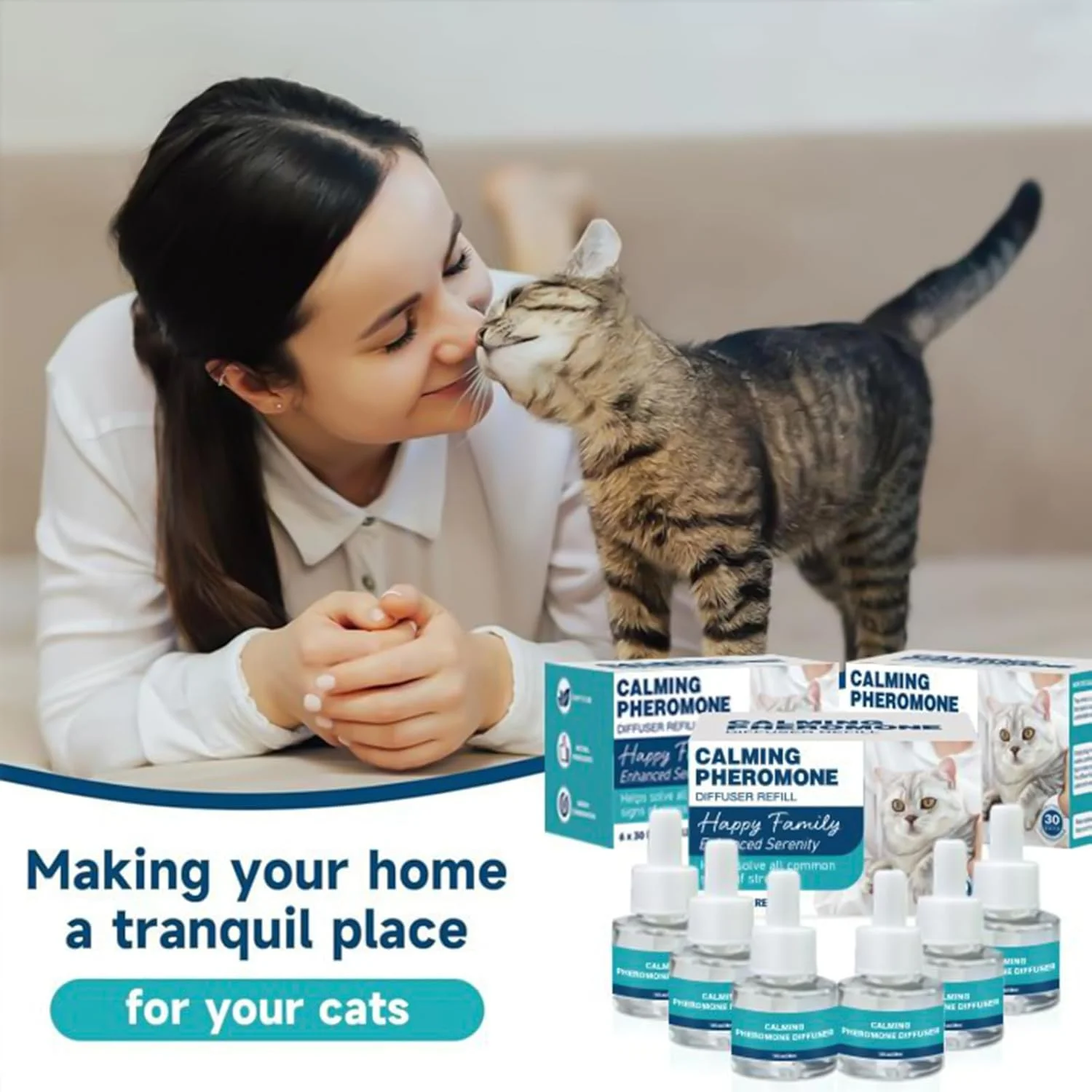 پخش کننده آرام‌بخش گربه | محلول طبیعی برای کاهش استرس بچه گربه‌ها، راه حل تسکین دهنده برای خواب، مبارزه، چنگ زدن، اسپری کردن و دوش گرفتن در خانه