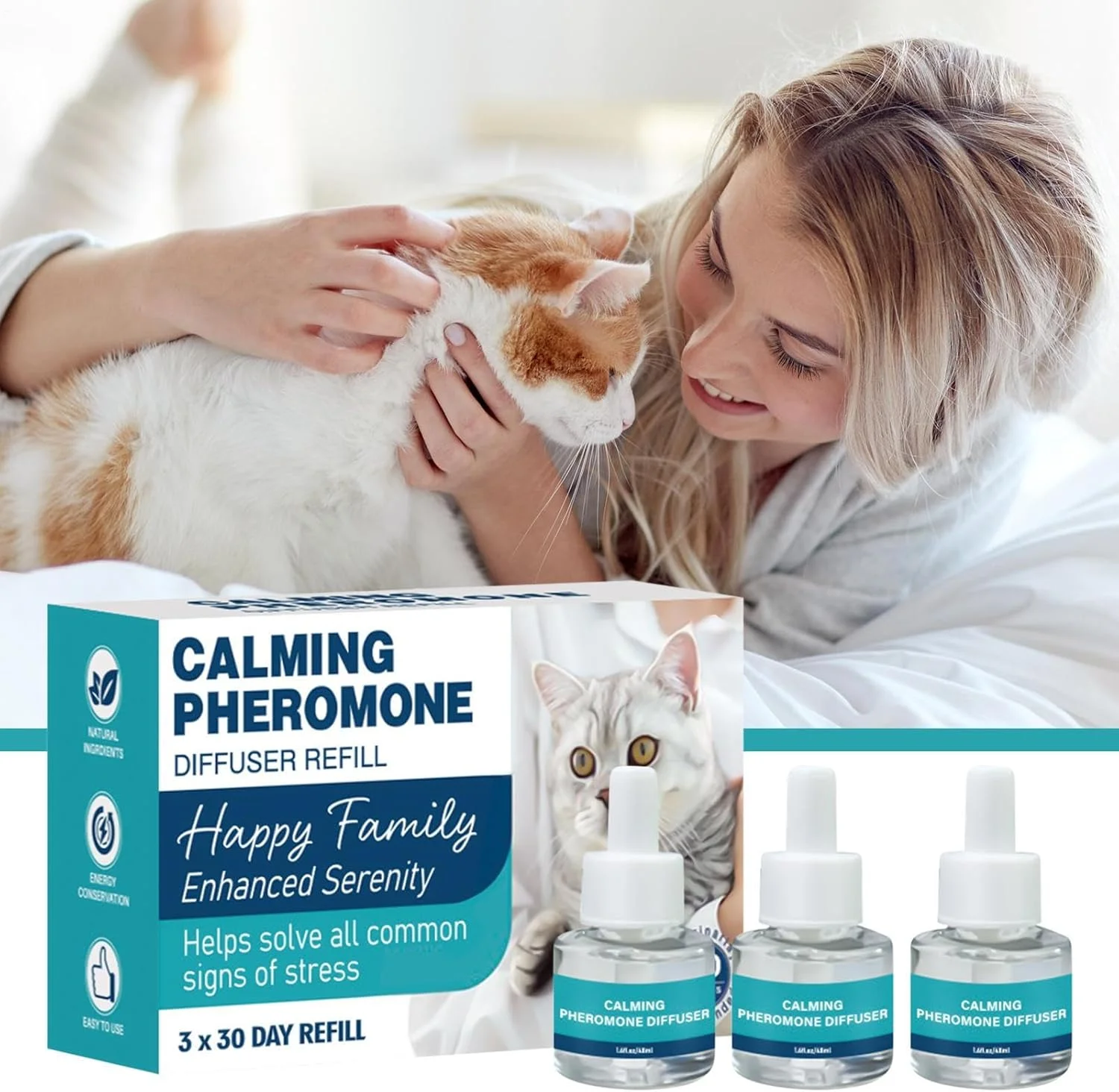 پخش کننده آرام بخش گربه، محلول فرمونی کاهش استرس، مایع کاهش استرس بچه گربه برای اسپری کردن، چنگ زدن، دعوا کردن، پوست انداختن، خواب و دوش در داخل خانه