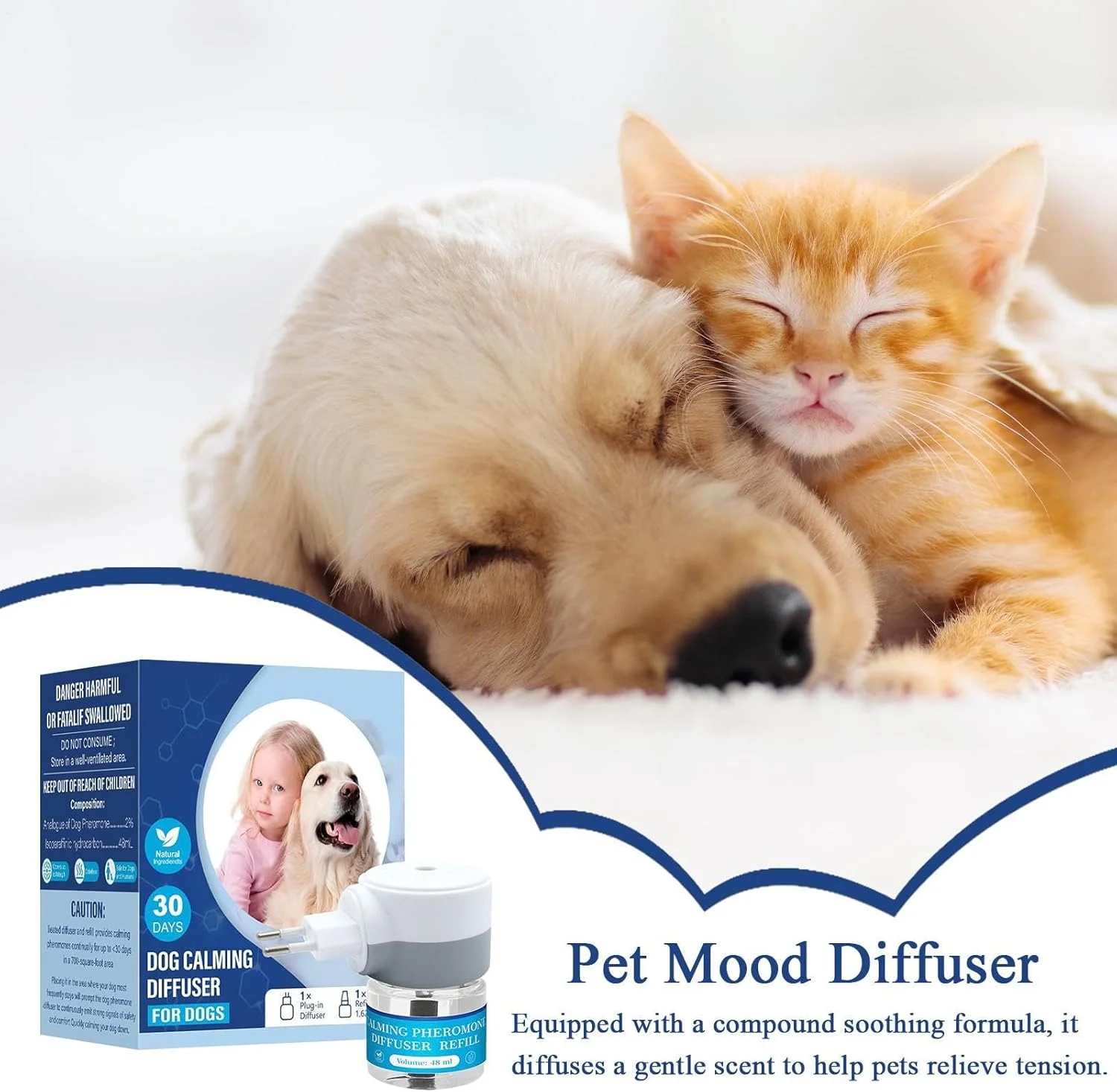 پخش کننده آرامش بخش برای سگ ها | فرمون های آرامش بخش برای سگ ها، لوازم حیوانات خانگی برای آرامش توله سگ ها، گربه ها، مسافرت، نظافت و مراقبت