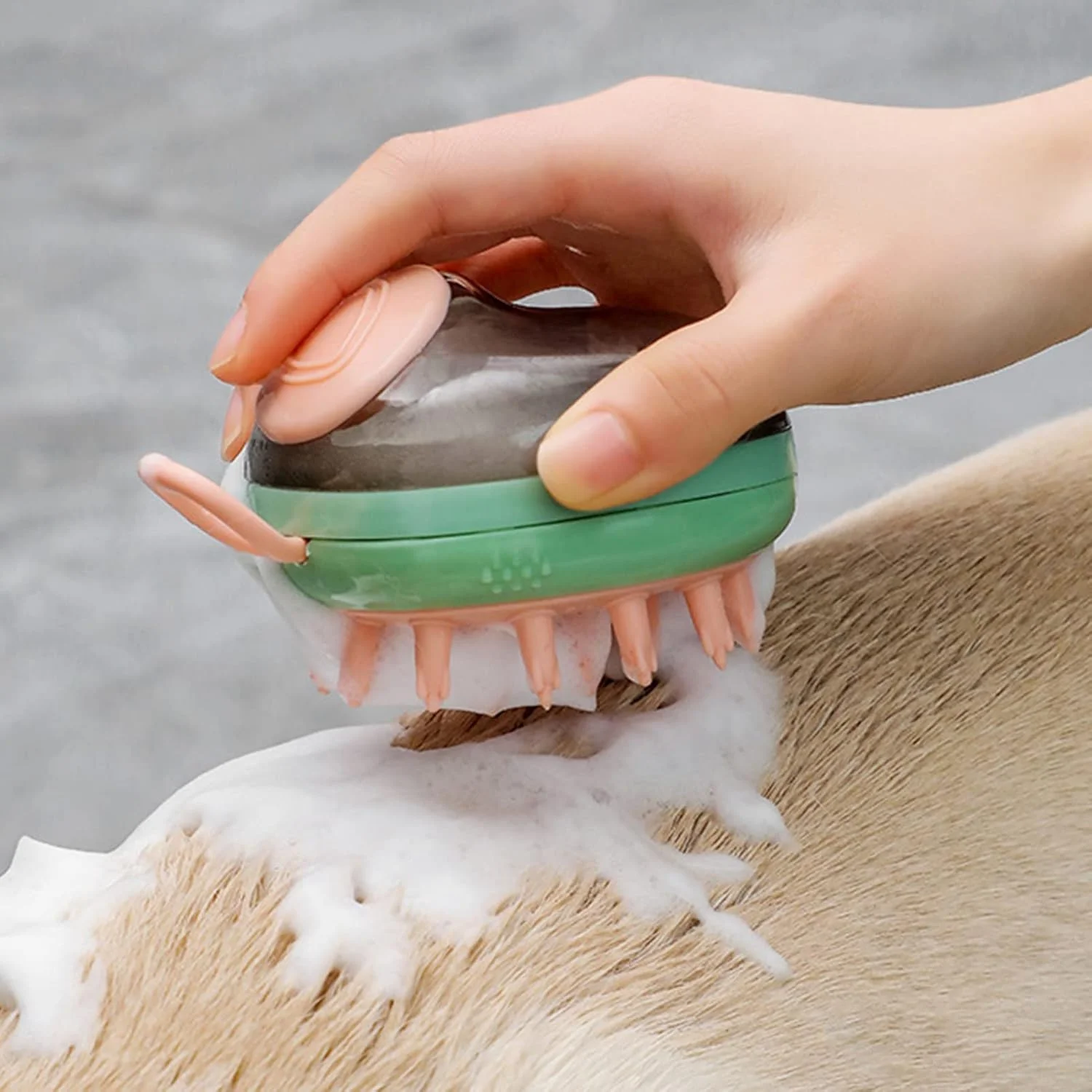 برس حمام حیوانات خانگی Cryfokt، جنس راحت، سازگار با پوست، مناسب برای نظافت حیوانات خانگی - قابل اعتماد برای استفاده - مناسب برای صاحبان گربه و سگ (سبز)
