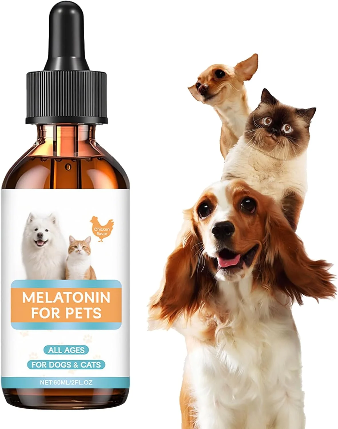 آرام‌بخش گربه - 60 میلی‌لیتر، آرام‌بخش توله سگ برای نظافت - لوازم حیوانات خانگی آرام‌بخش برای مسافرت‌های داخلی، مراقبت‌های بهداشتی، نظافت روزانه، حمام کردن، خوابیدن و کوتاه کردن ناخن