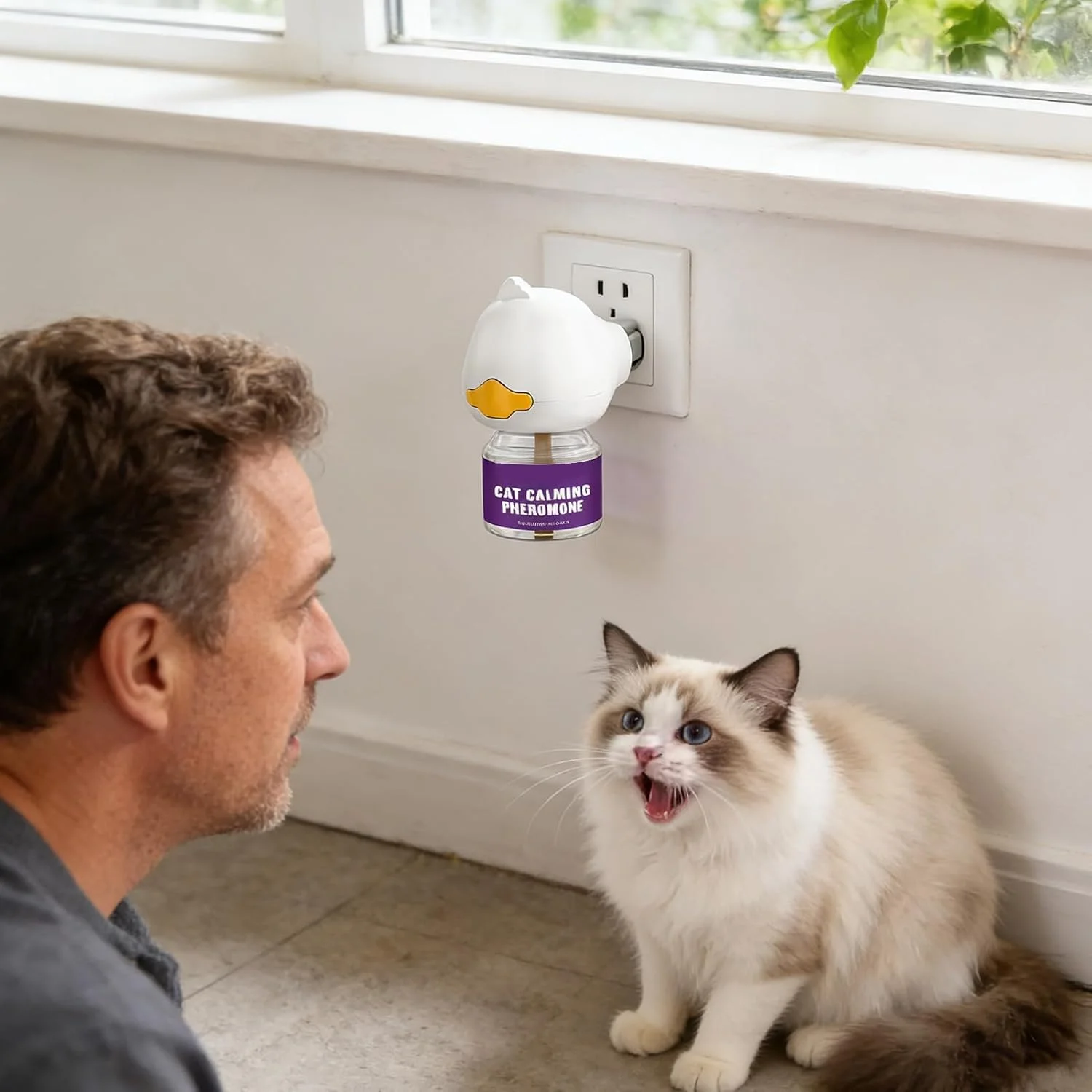 پخش کننده آرامش بخش گربه | 45 میلی لیتر، آرامش بخش طولانی مدت - پخش کننده آرامش بخش گربه - برای کاهش پاشیدن ادرار، چنگ زدن، دعوا و علامت گذاری ادرار