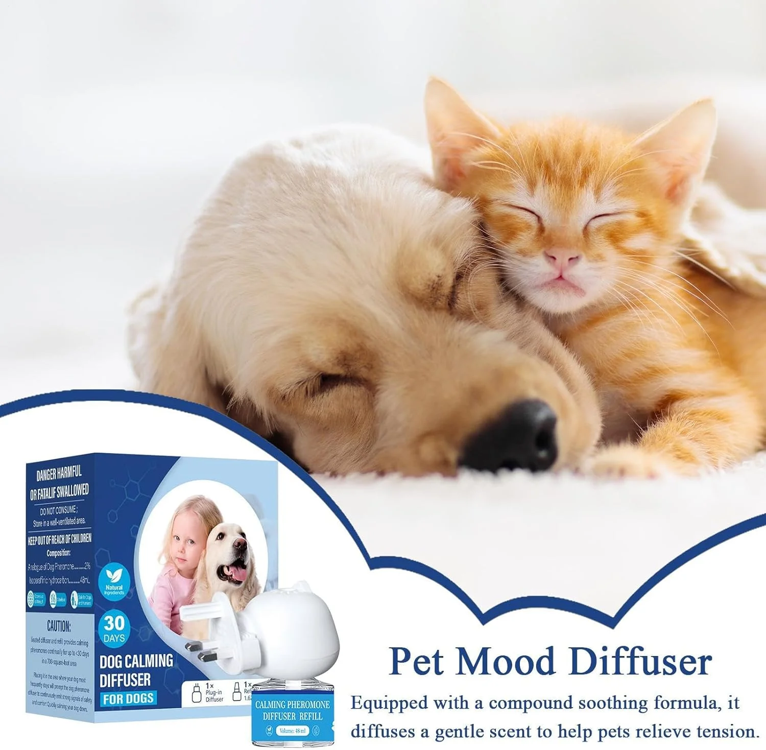 پخش کننده آرامش بخش برای سگ ها - پخش کننده فرمون برای سگ ها - لوازم حیوانات خانگی برای آرامش توله سگ ها، گربه ها، مسافرت، نظافت و تشویقی