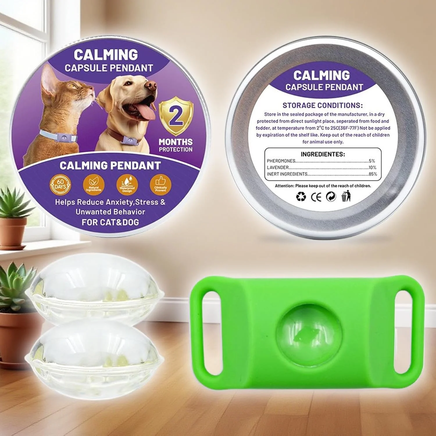 قلاده آرامش بخش سیلیکونی سگ - قلاده کاهش رفتارهای نامطلوب | تسکین دهنده انعطاف پذیر پخش کننده بو برای جدایی، مسافرت در فضای باز، آرامش، استرس در خانه