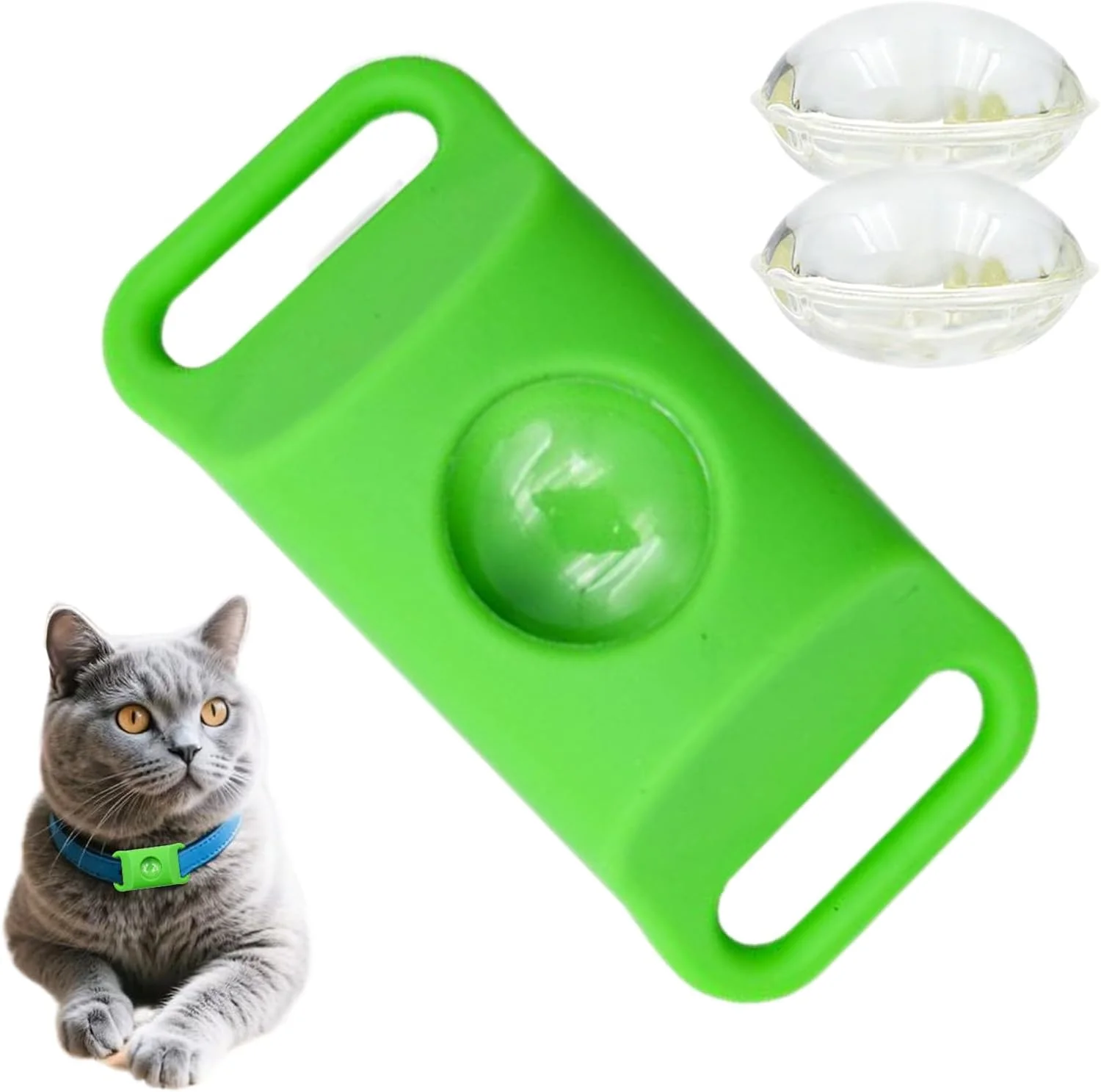 قلاده آرامش بخش سیلیکونی - کمک به کاهش رفتارهای نامطلوب - آرام کننده انعطاف پذیر پخش کننده بو برای استرس حیوانات خانگی در خانه، مسافرت، فضای باز و جدایی