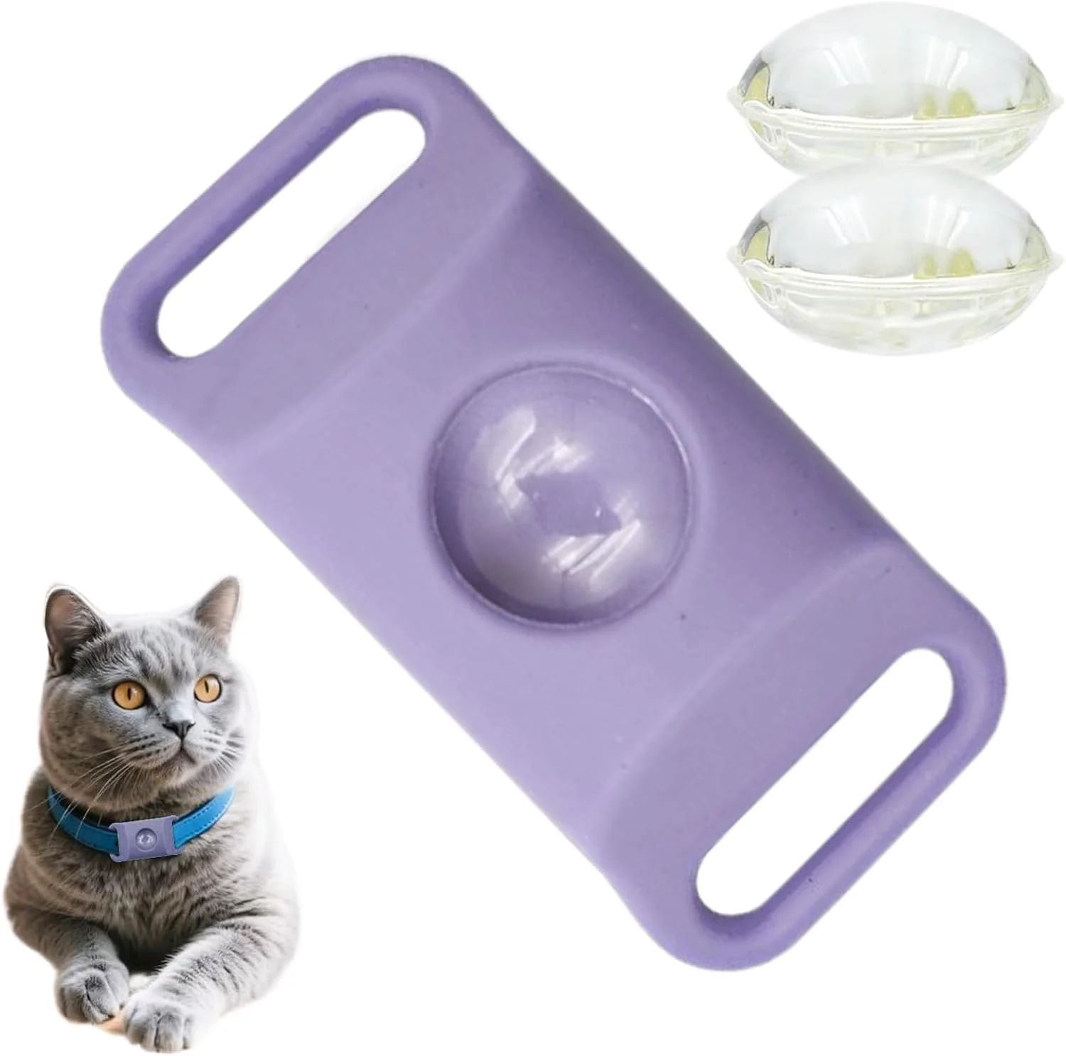 گردنبند آرامش بخش سیلیکونی سگ - تسکین دهنده استرس سگ - پخش کننده انعطاف پذیر برای آرامش در خانه، مسافرت حیوانات خانگی، جدایی و فضای باز