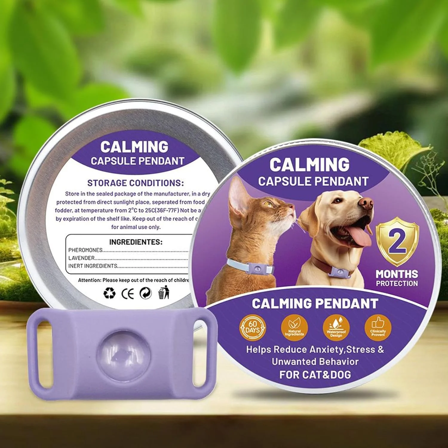 گردنبند آرامش بخش سیلیکونی سگ - تسکین دهنده استرس سگ - پخش کننده انعطاف پذیر برای آرامش در خانه، مسافرت حیوانات خانگی، جدایی و فضای باز