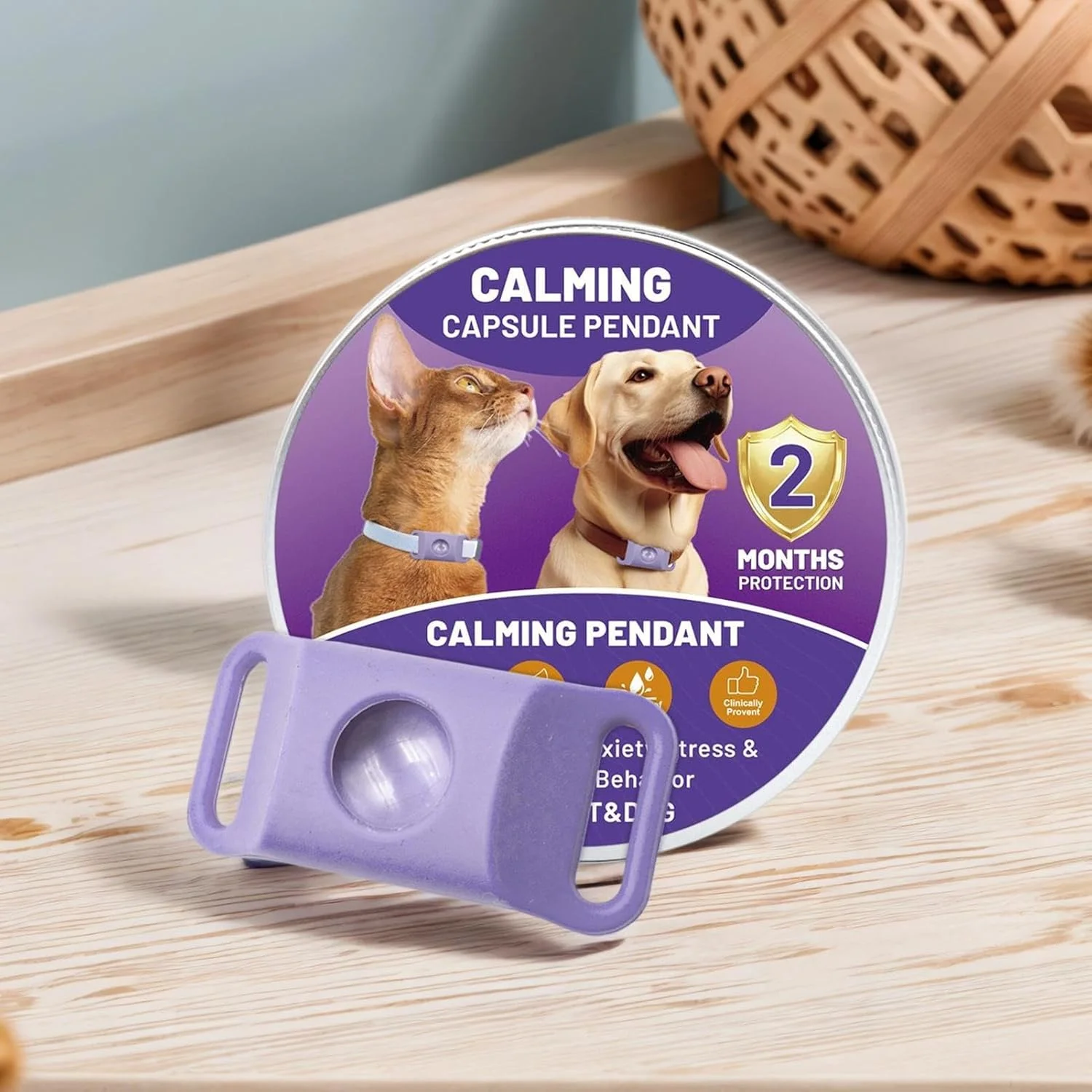 قلاده آرام بخش سگ سیلیکونی | قلاده کاهش رفتارهای نامناسب - پخش کننده انعطاف پذیر برای آرامش حیوانات خانگی در خانه، بیرون از خانه، مسافرت و جدایی