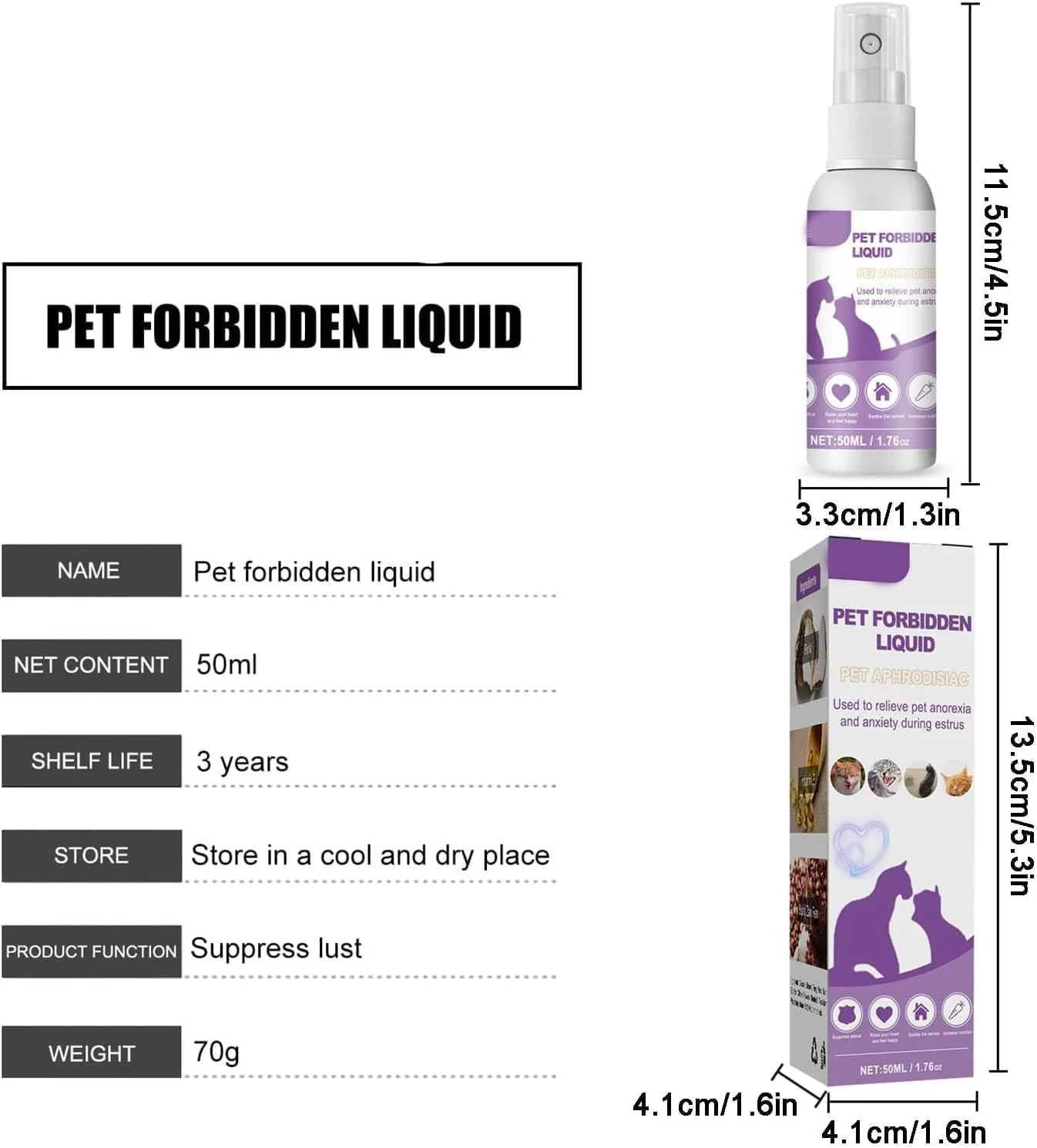 اسپری آرام‌بخش حیوانات خانگی، مایع ضد اضطراب گربه، جلوگیری از زوزه کشیدن، مدیریت احساسات، اسپری آرام‌بخش ایمن و سالم سگ