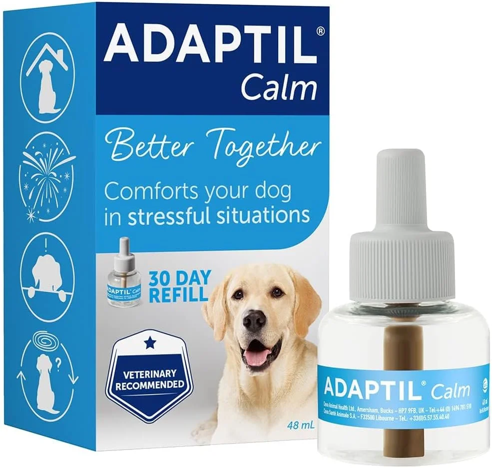 محلول آرام‌بخش سگ ADAPTIL Calm برای ۳۰ روز، کمک به سگ در مقابله با مشکلات رفتاری و چالش‌های زندگی - ۴۸ میلی‌لیتر (بسته ۱ عددی)