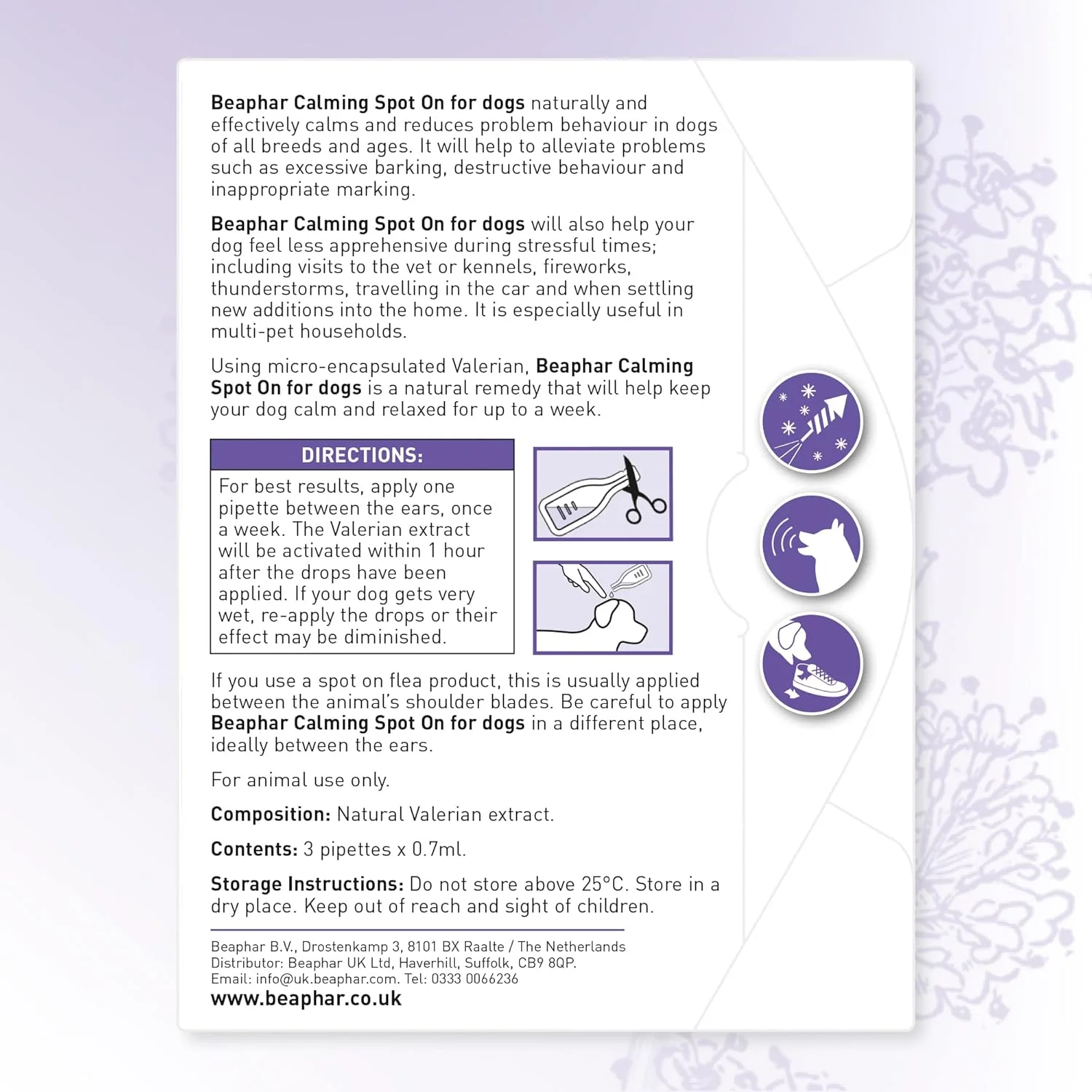 قطره آرام‌بخش سگ بیفار، آبی