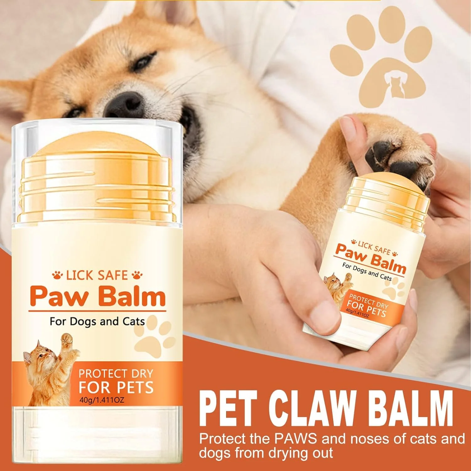 کرم تسکین دهنده پنجه سگ PINKE، لوسیون توله سگ، موم گربه، کرم ارگانیک تسکین دهنده پنجه، محافظت از پنجه های زبر در برابر یخ، شن و آسفالت، مرطوب کننده و ضد ترک برای پیاده روی، دویدن، کمپینگ و هوای سرد