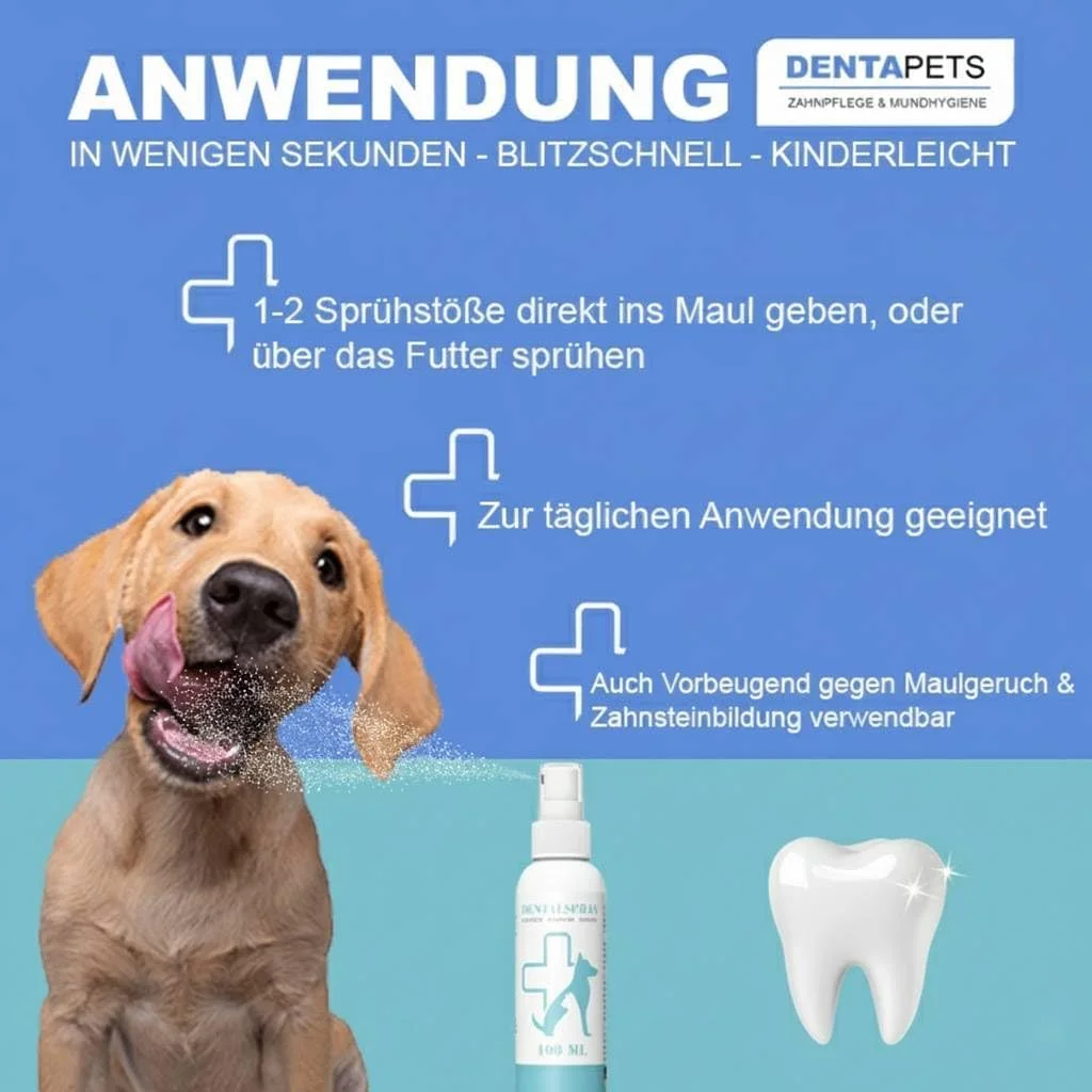 اسپری دندان برای سگ و گربه - موثر در برابر پلاک و جرم - 100% طبیعی و طراوت بخش - کمک به رفع بوی بد دهان - مراقبت و تمیز کردن دندان بدون برس برای دندان های سفید و درخشان