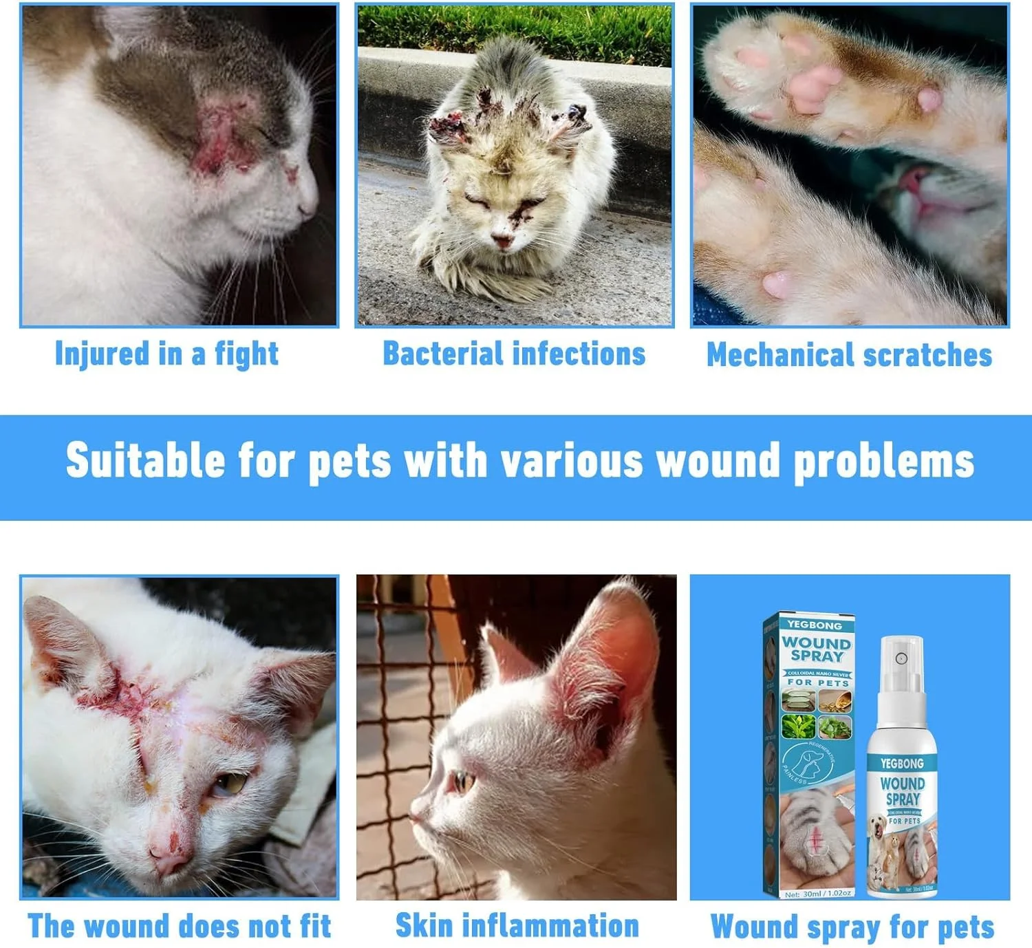 اسپری مراقبت از پوست حیوانات خانگی 30 میلی لیتری، ضد خارش و تسکین دهنده خارش، مناسب سگ و گربه، مراقبت سالم از پوست، محصولی برای درمان پوست های خارش دار و حساس اسپری مراقبت از پوست حیوانات خانگی 30 میلی لیتری، ضد خارش و تسکین دهنده خارش، مناسب سگ و گربه، مراقبت سالم از پوست، محصولی برای درمان پوست های خارش دار و حساس