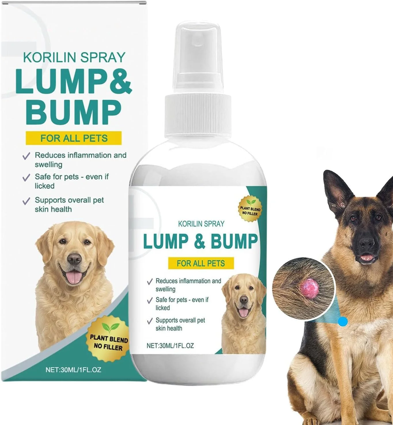 اسپری ضد خارش برای سگ ها | 30 میلی لیتر، تسکین دهنده طبیعی و لوازم بهداشتی - اسپری ضد خارش سگ، برای خارش، لیسیدن، گاز گرفتن، تحریک، زخم گاز گرفتگی، پنجه، پوشش، گوش