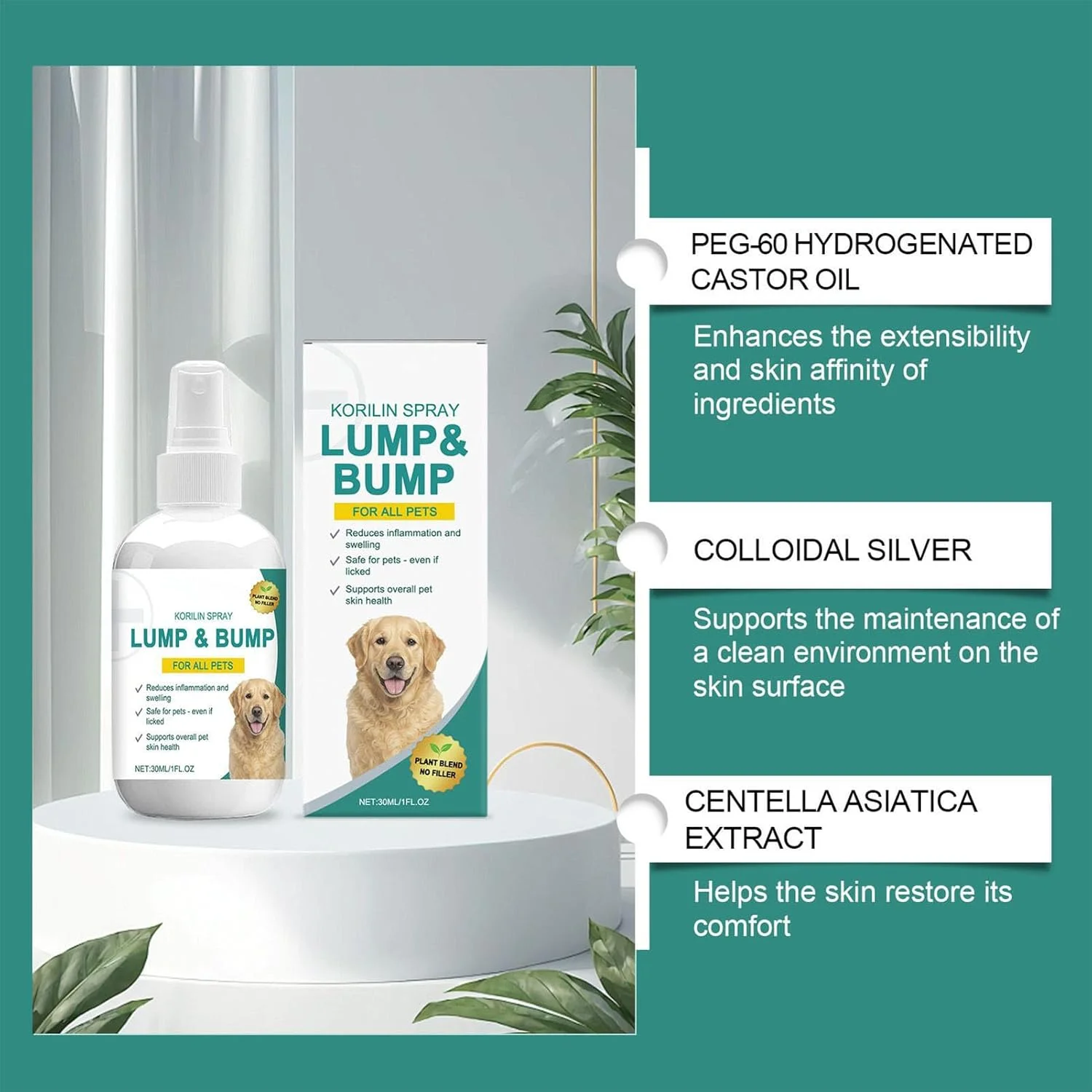 اسپری ضد خارش برای گربه ها | 30 میلی لیتر، لوازم جانبی حیوانات خانگی تسکین دهنده و طبیعی، اسپری ضد خارش سگ - برای خارش، خراش، لیسیدن، گاز گرفتن، تحریک، زخم گاز گرفتگی، پنجه، پوشش، گوش، بولداگ