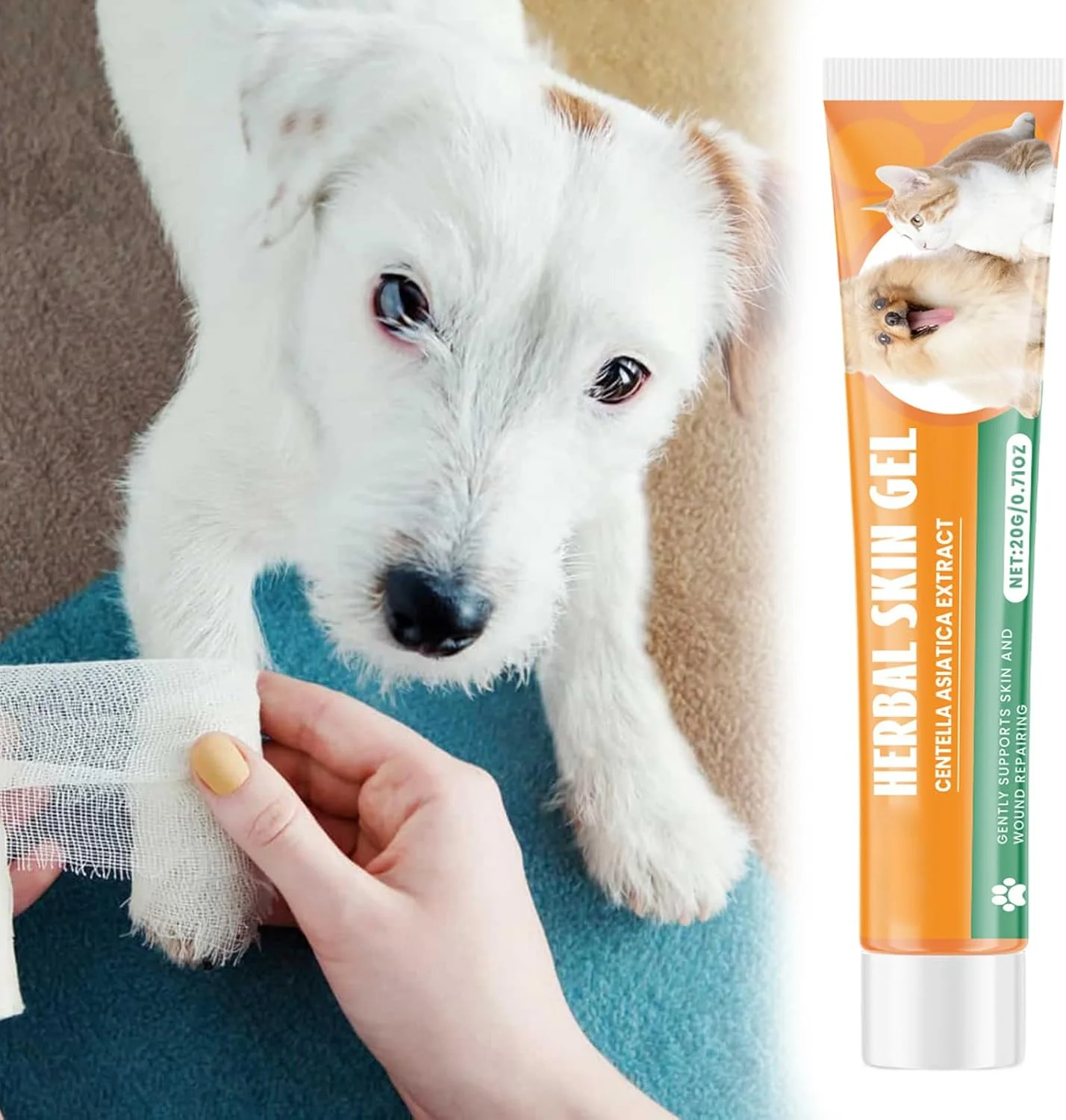 پماد سگ، لوسیون و ژل طبیعی 20 گرمی | کرم ضد خارش سگ، برای مراقبت روزانه و سلامت حیوانات خانگی، گربه، توله سگ