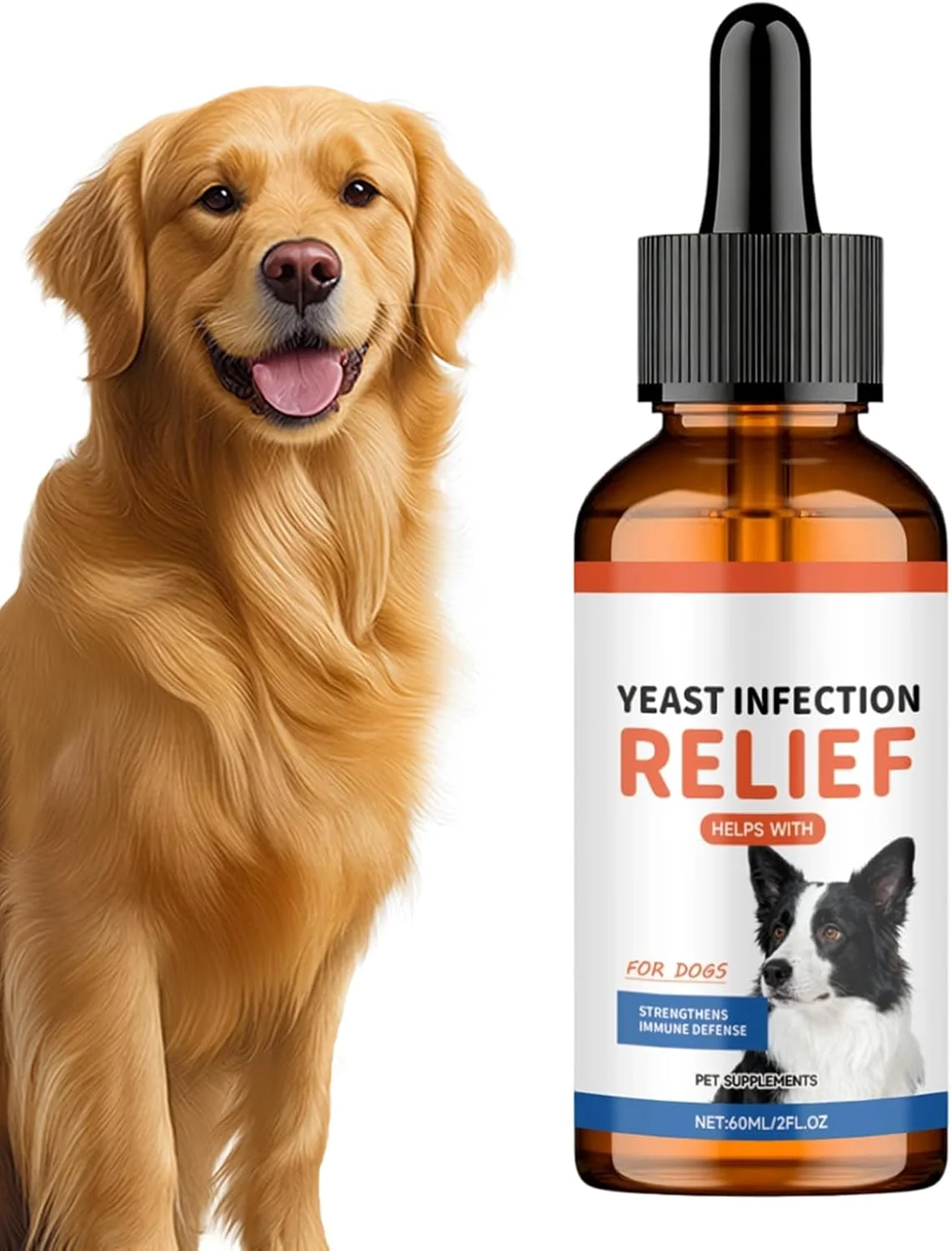 محلول تسکین خارش پوست سگ | تقویت سیستم ایمنی حیوانات خانگی | محلول 60 میلی لیتری رفع تحریک پوست سگ - مناسب برای سگ های نژاد کوچک، متوسط و بزرگ، مسافرت، نظافت روزانه، حمام کردن در خانه و داخل خانه