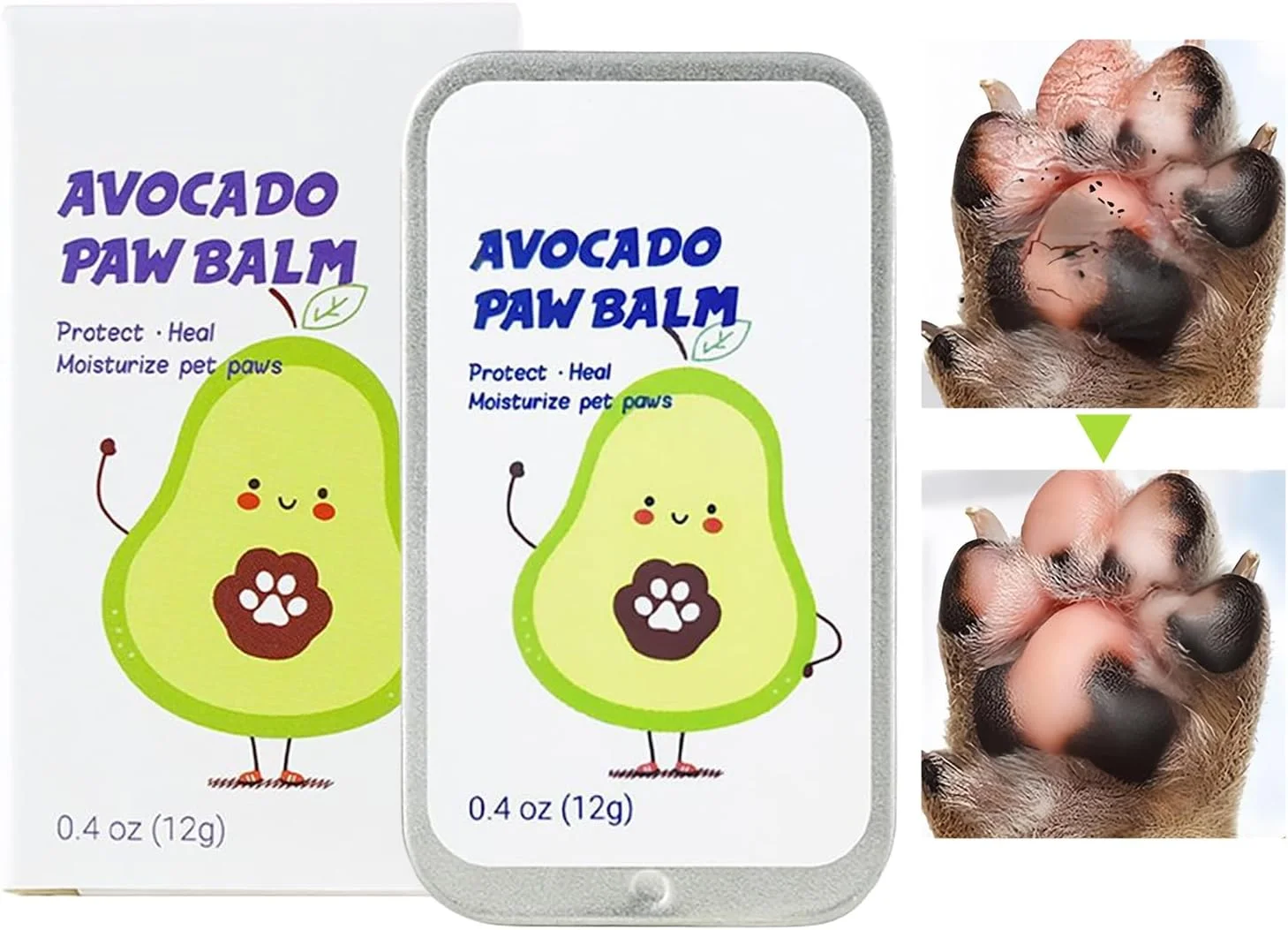 مرهم سگ - مرطوب کننده ایمن برای لیسیدن پنجه سگ | کرم مراقبت از پوست کره ای طبیعی برای ترمیم خشکی و ترک خوردگی پا، تغذیه و محافظت از توله سگ، گربه، بچه گربه، مناسب فضای باز، زمستان و خانه مرهم سگ - مرطوب کننده ایمن برای لیسیدن پنجه سگ | کرم مراقبت از پوست کره ای طبیعی برای ترمیم خشکی و ترک خوردگی پا، تغذیه و محافظت از توله سگ، گربه، بچه گربه، مناسب فضای باز، زمستان و خانه