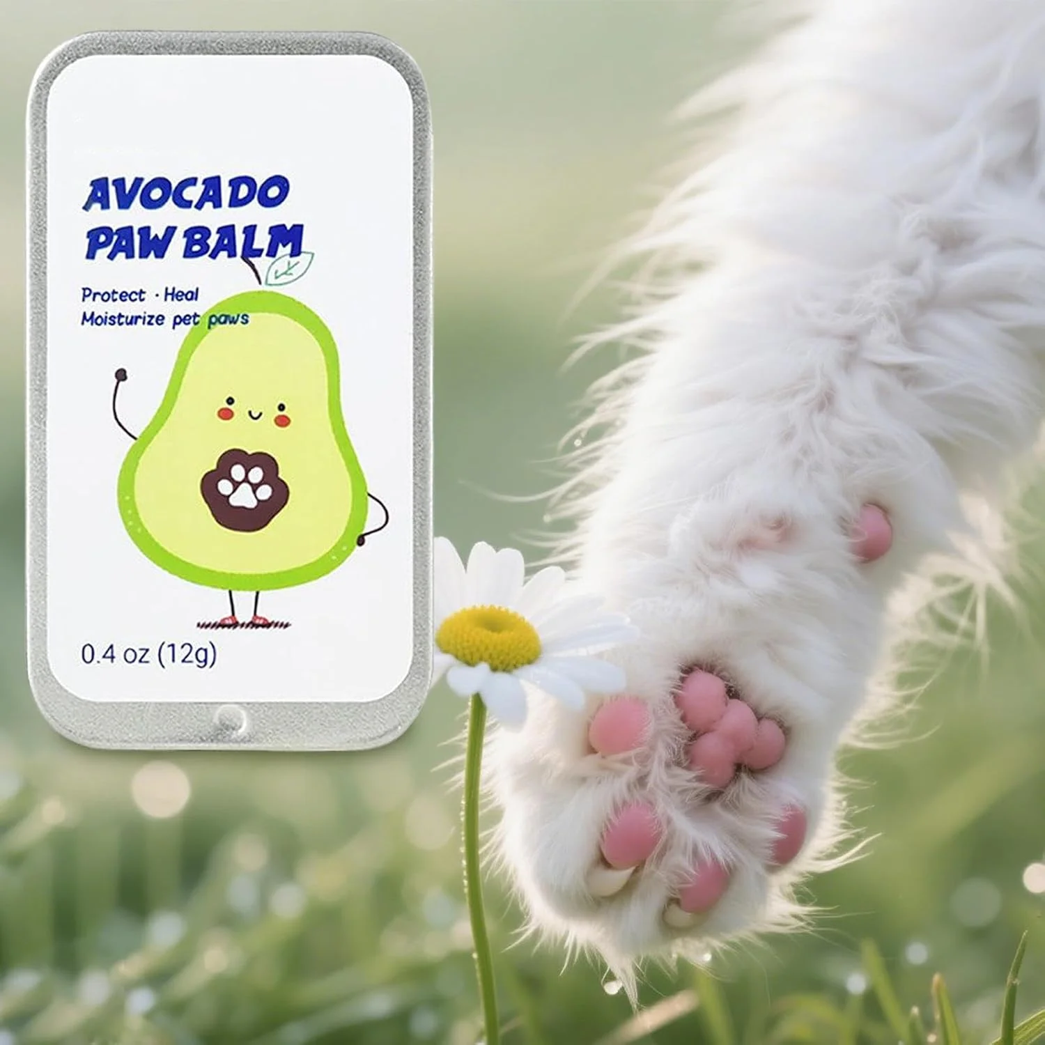 بالم سگ | کرم مرطوب کننده پنجه سگ، کرم پای مرطوب کننده و تسکین دهنده طبیعی برای ترمیم و تغذیه پوست خشک و ترک خورده، محافظت از حیوانات خانگی، توله سگ، گربه در فضای باز، زمستان، خانه