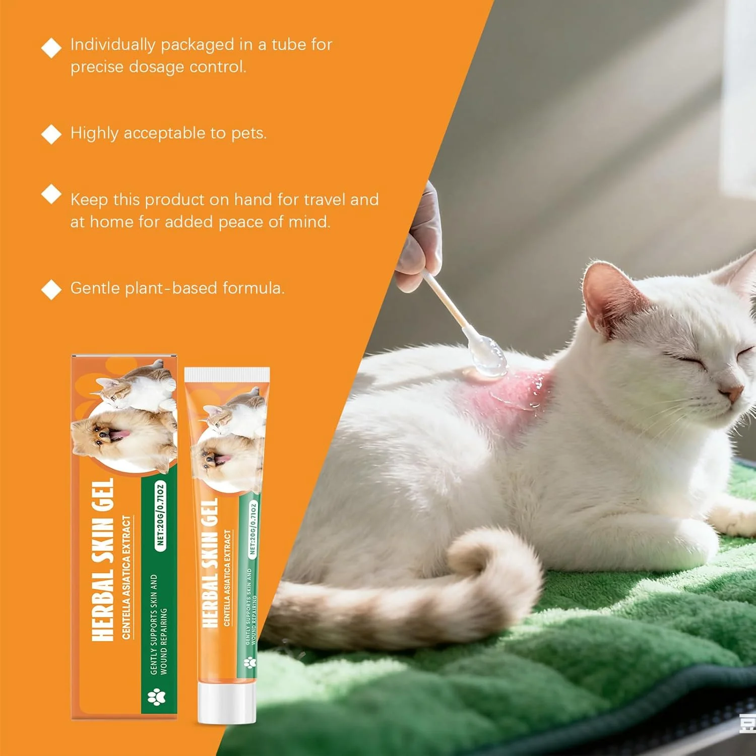 کرم تسکین دهنده پوست تحریک شده سگ، 20 گرم، مرطوب کننده طبیعی، ژل غیر چرب - کرم سگ برای پوست خارش دار، برای مراقبت روزانه سالم حیوانات خانگی در خانه، پنجه های توله سگ گربه