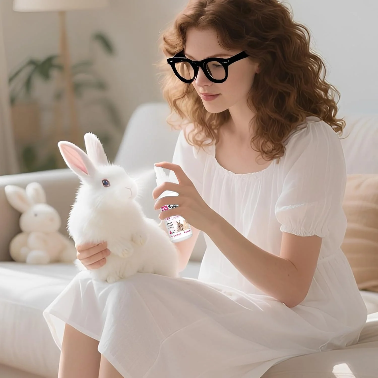 اسپری تمیز کننده خرگوش | مایع مراقبت از پوست حیوانات کوچک | نرم کننده مو 100 میلی لیتری برای تمیزی خرگوش ها، مناسب برای داخل خانه، فضای باز، پارک و دوستداران حیوانات خانگی اسپری تمیز کننده خرگوش | مایع مراقبت از پوست حیوانات کوچک | نرم کننده مو 100 میلی لیتری برای تمیزی خرگوش ها، مناسب برای داخل خانه، فضای باز، پارک و دوستداران حیوانات خانگی