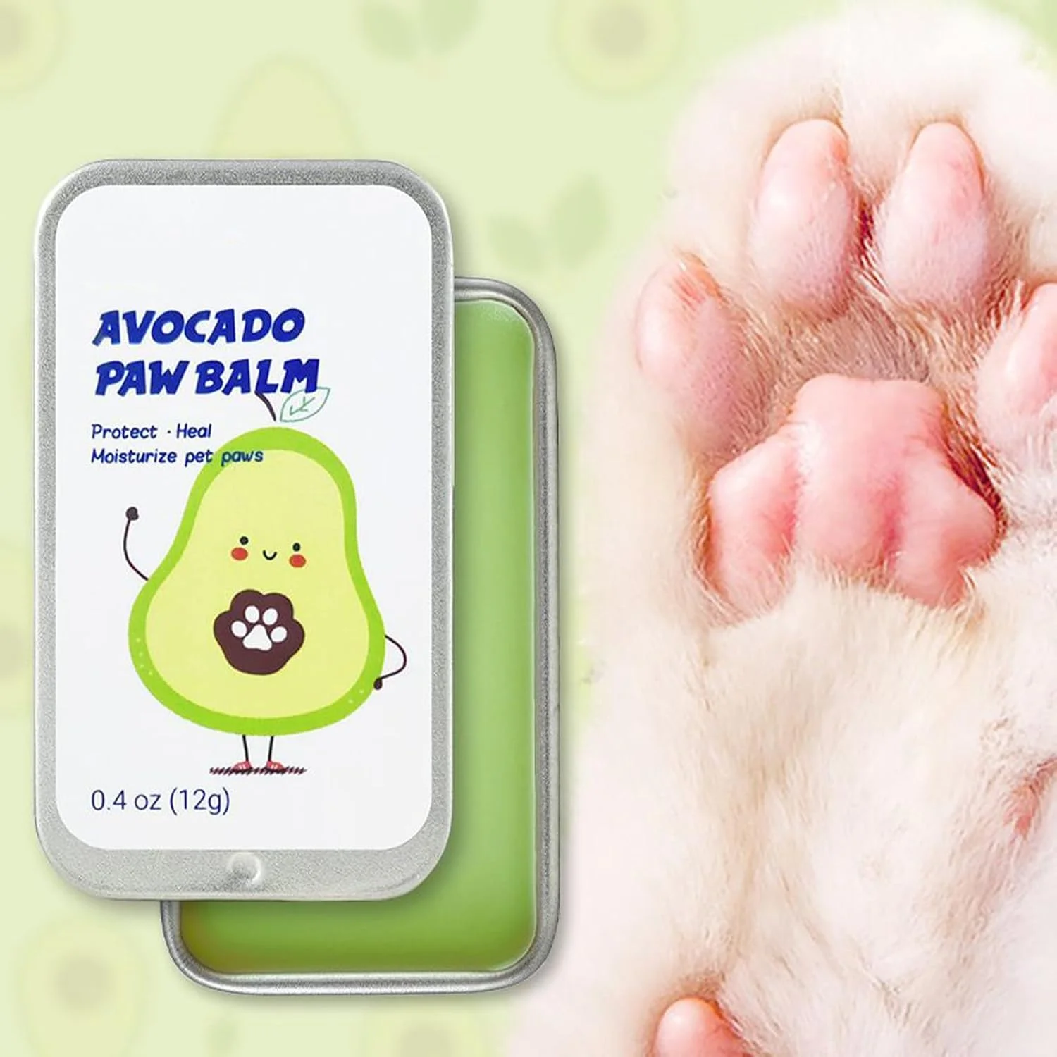 مرهم برای پنجه سگ - مرطوب کننده ایمن برای لیسیدن پنجه سگ - کره ترمیم کننده مراقبت از پای حیوانات خانگی برای محافظت، تغذیه، ترک خوردگی، مناسب فصل زمستان، فضای باز، داخل خانه، توله سگ، بچه گربه، گربه