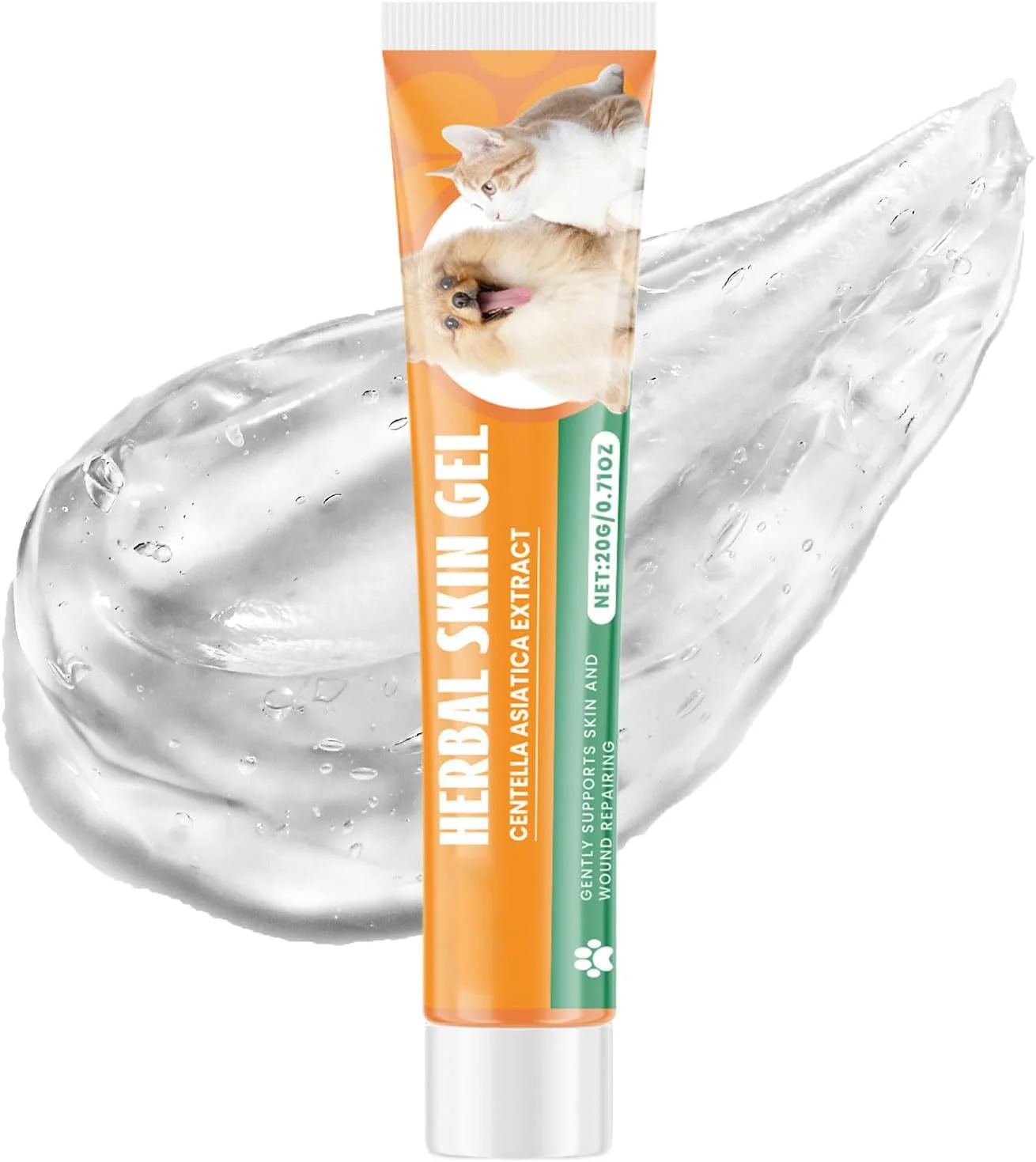 کرم تسکین خارش سگ | ژل مرطوب کننده طبیعی 20 گرمی غیر چرب، کرم ضد خارش سگ، برای پنجه گربه مراقبت روزانه سالم حیوانات خانگی