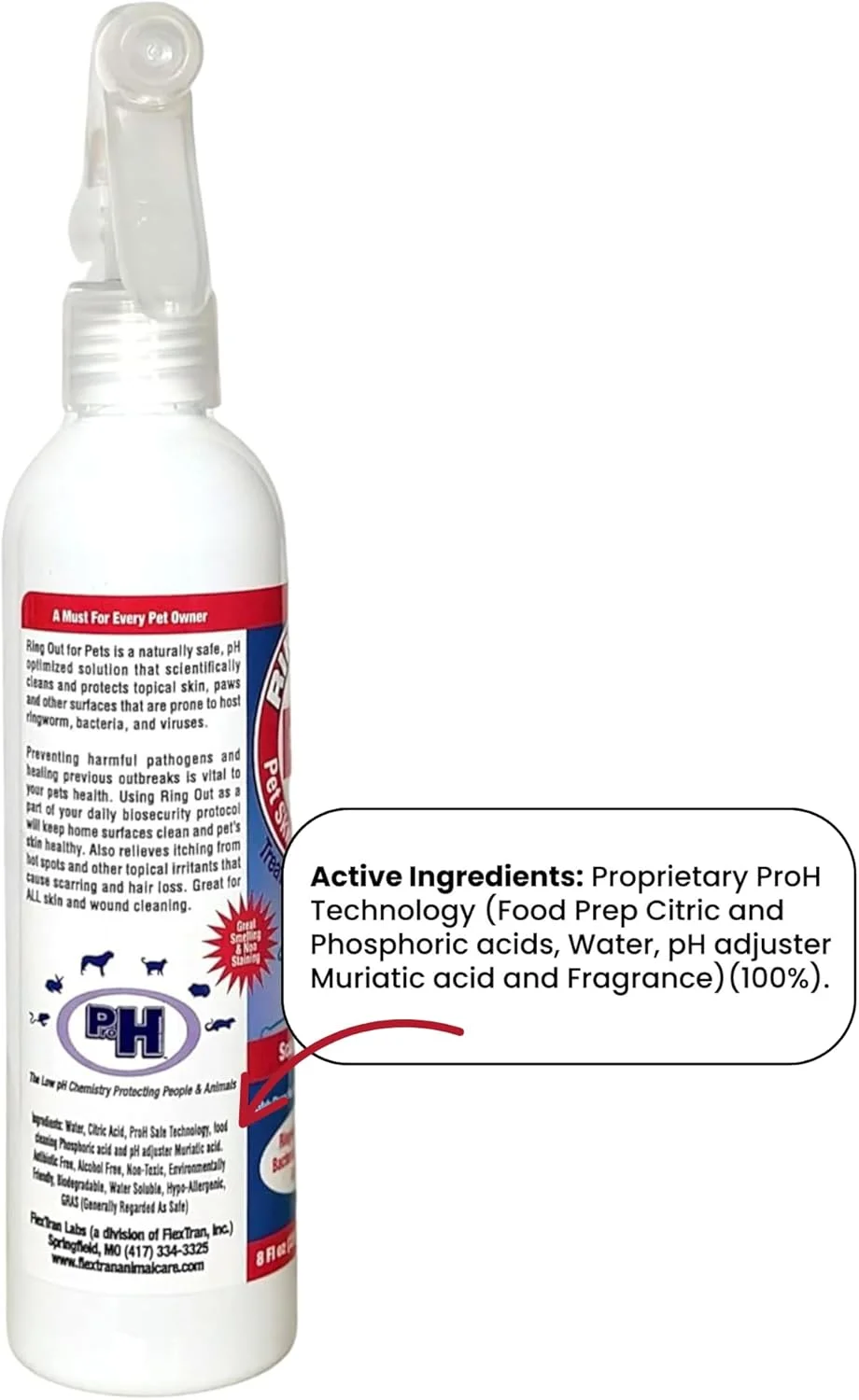 اسپری تسکین دهنده و التیام بخش پوست و پنجه حیوانات خانگی FlexTran: کنترل و کمک به مشکلات پوستی | تمیز کننده پوست و پنجه حیوانات خانگی | تسکین خارش برای سگ، گربه، خوکچه هندی، حیوانات کوچک یا بزرگ. بطری اسپری 240 میلی لیتری اسپری تسکین دهنده و التیام بخش پوست و پنجه حیوانات خانگی FlexTran: کنترل و کمک به مشکلات پوستی | تمیز کننده پوست و پنجه حیوانات خانگی | تسکین خارش برای سگ، گربه، خوکچه هندی، حیوانات کوچک یا بزرگ. بطری اسپری 240 میلی لیتری