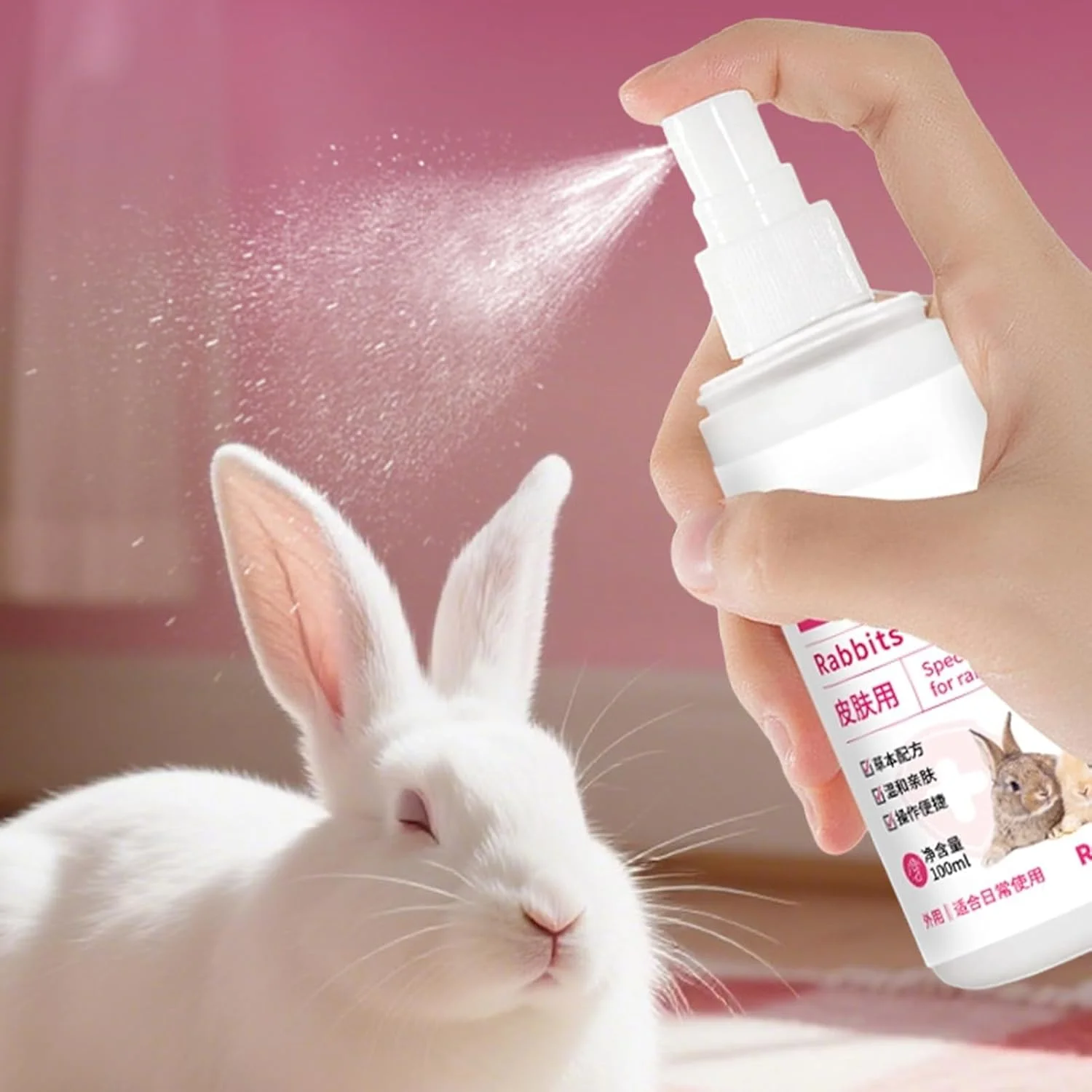 اسپری تمیز کننده حیوانات کوچک | لوازم تمیز کننده خرگوش | محلول مراقبت از خارش ۱۰۰ میلی لیتر، پاکیزگی پوست برای چینچیلا، همستر، خرگوش، موهای براق، مناسب برای بازی در پارک اسپری تمیز کننده حیوانات کوچک | لوازم تمیز کننده خرگوش | محلول مراقبت از خارش ۱۰۰ میلی لیتر، پاکیزگی پوست برای چینچیلا، همستر، خرگوش، موهای براق، مناسب برای بازی در پارک