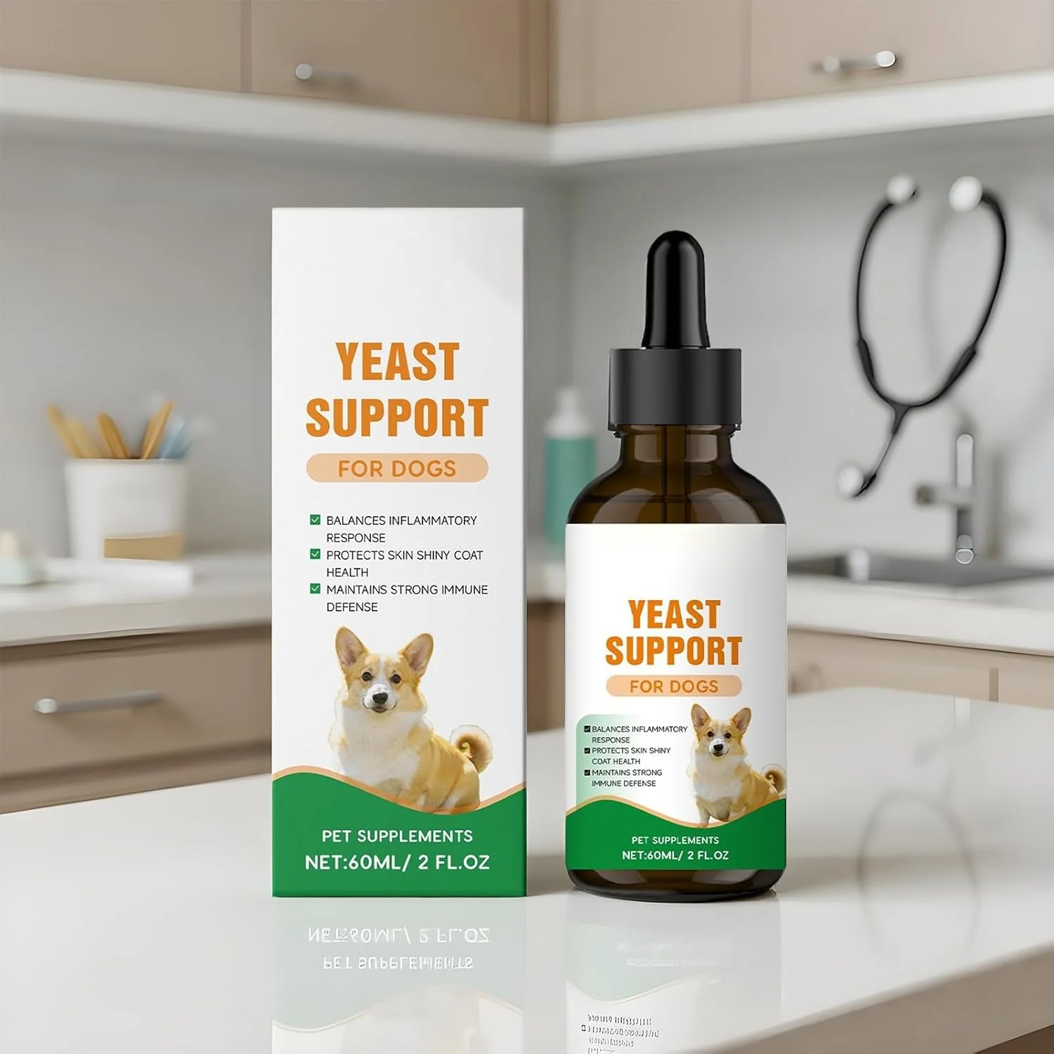 مکمل پوست برای سگ ها | قطره های ملایم تسکین دهنده 60 میلی لیتر، مکمل غذایی | برای تسکین تحریک، آبرسانی و مراقبت روزانه پوست سگ مکمل پوست برای سگ ها | قطره های ملایم تسکین دهنده 60 میلی لیتر، مکمل غذایی | برای تسکین تحریک، آبرسانی و مراقبت روزانه پوست سگ