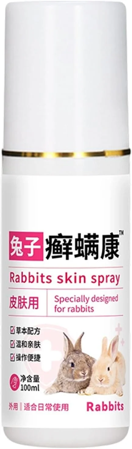 اسپری تمیز کننده حیوانات خانگی | تمیز کننده حیوانات کوچک - 100 میلی لیتر، مراقبت از خارش و نرم کننده مو برای خرگوش ها، نظافت در فضای داخلی و خارجی، مناسب برای دوستداران حیوانات خانگی
