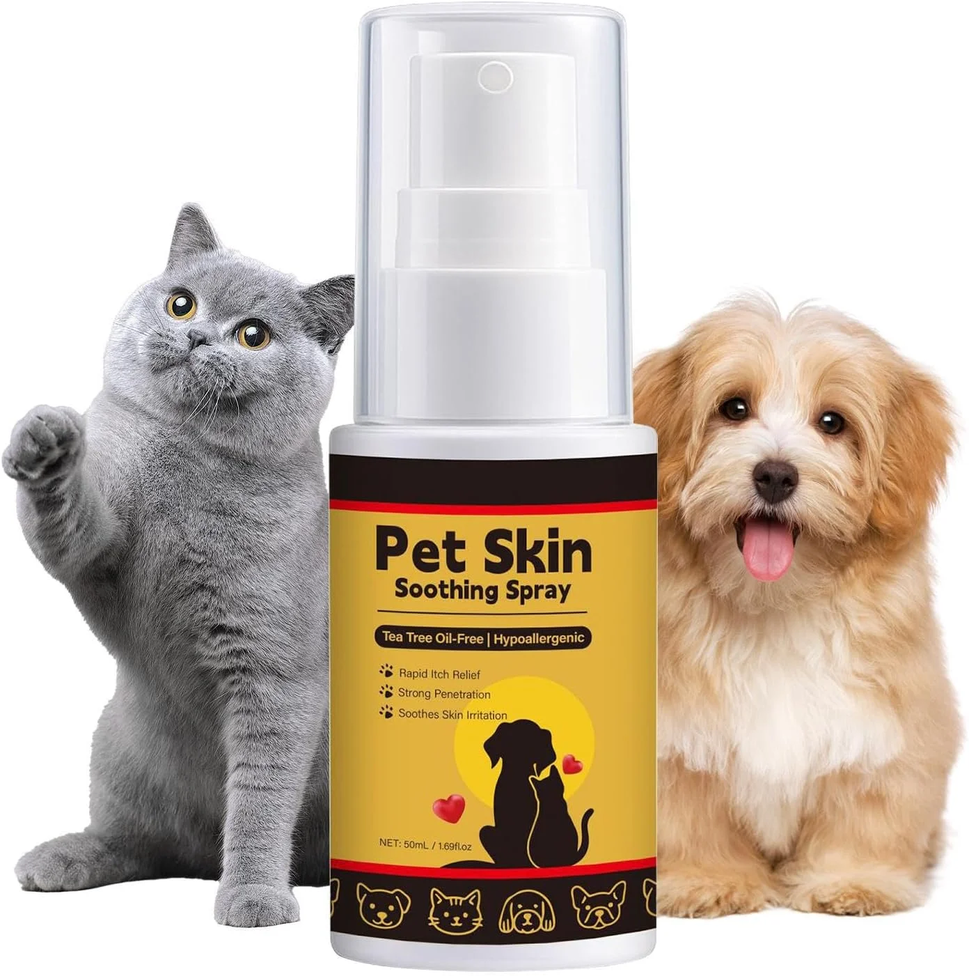 اسپری تسکین دهنده پوست حیوانات خانگی - نرم کننده سگ - 50 میلی لیتر، نرم کننده رفع خارش، شامپو درخشان کننده مو برای گربه، طراوت بخشیدن به زخم، مرطوب کننده و سالم، دفع کننده گرد و غبار/آلودگی اسپری تسکین دهنده پوست حیوانات خانگی - نرم کننده سگ - 50 میلی لیتر، نرم کننده رفع خارش، شامپو درخشان کننده مو برای گربه، طراوت بخشیدن به زخم، مرطوب کننده و سالم، دفع کننده گرد و غبار/آلودگی