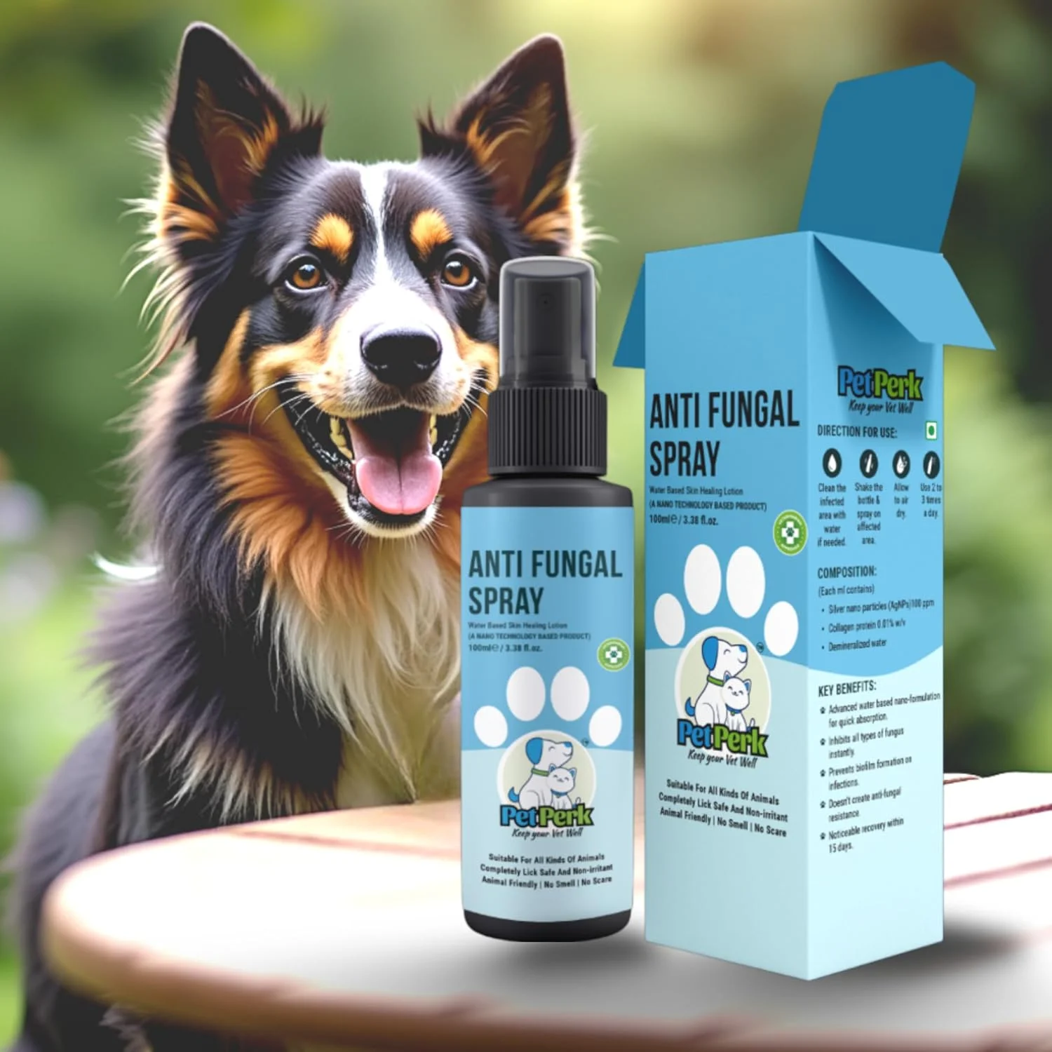 اسپری ضد قارچ سگ ها از پرین نانوتک، فرمولاسیون پیشرفته مبتنی بر فناوری نانو برای انواع عفونت های قارچی، نتایج موثر در عرض یک هفته، 100 میلی لیتر اسپری ضد قارچ سگ ها از پرین نانوتک، فرمولاسیون پیشرفته مبتنی بر فناوری نانو برای انواع عفونت های قارچی، نتایج موثر در عرض یک هفته، 100 میلی لیتر