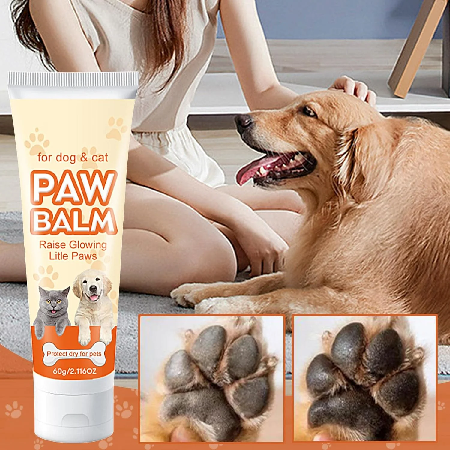 کرم مرطوب کننده پد پنجه سگ، 60 گرم | لوسیون پنجه سگ | برای محافظت در برابر ماجراجویی های فضای باز، دویدن، کمپینگ و پیاده روی در زمستان و تابستان کرم مرطوب کننده پد پنجه سگ، 60 گرم | لوسیون پنجه سگ | برای محافظت در برابر ماجراجویی های فضای باز، دویدن، کمپینگ و پیاده روی در زمستان و تابستان
