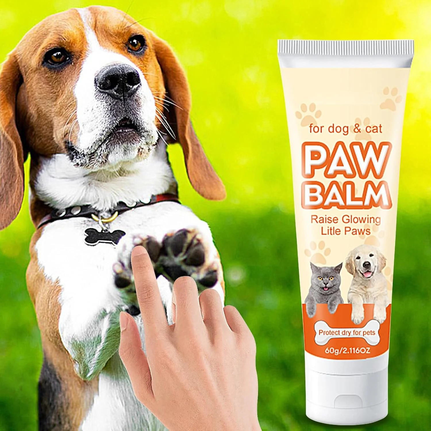 کرم تسکین دهنده پد پنجه، 60 گرم | بالم پنجه توله سگ - برای محافظت در برابر ماجراجویی های فضای باز، دویدن، کمپینگ و پیاده روی در زمستان و تابستان کرم تسکین دهنده پد پنجه، 60 گرم | بالم پنجه توله سگ - برای محافظت در برابر ماجراجویی های فضای باز، دویدن، کمپینگ و پیاده روی در زمستان و تابستان