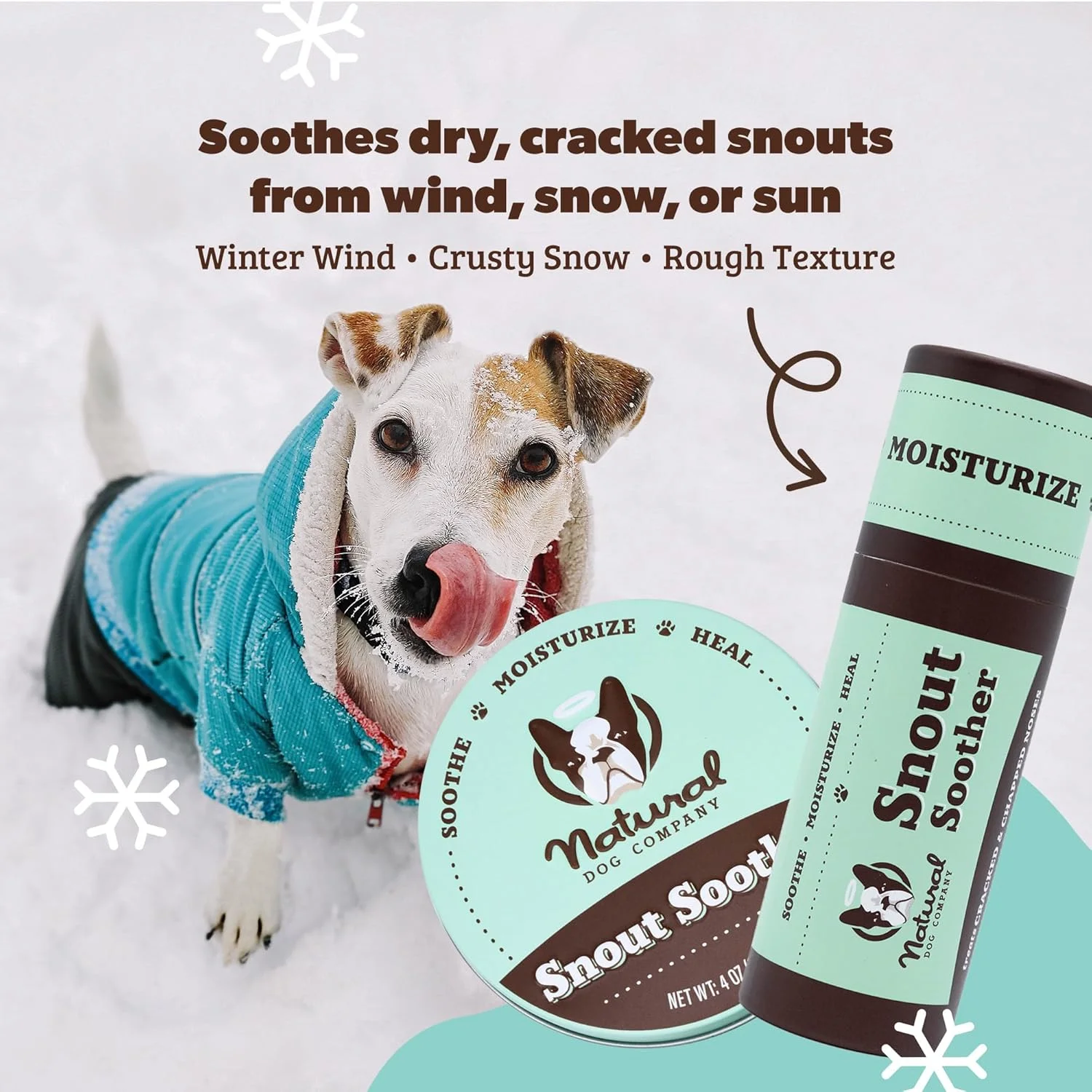 بالم تسکین دهنده بینی سگ Natural Dog Company، قوطی 28 گرمی - بالم کاملا طبیعی برای بینی خشک و ترک خورده سگ - بالم مرطوب کننده و تسکین دهنده ارگانیک - مراقبت ایمن بینی، ساخت آمریکا