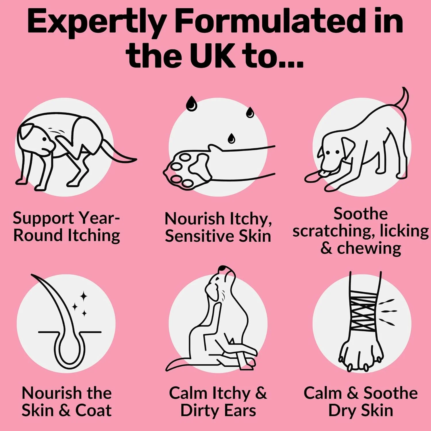 تشویقی های تقویتی سیستم ایمنی و ضد خارش سگ نوتری پاو - تسکین دهنده خارش پنجه، چشم، گوش و پوست - مناسب برای سگ های کوچک، متوسط و بزرگ - پشتیبانی از خارش فصلی