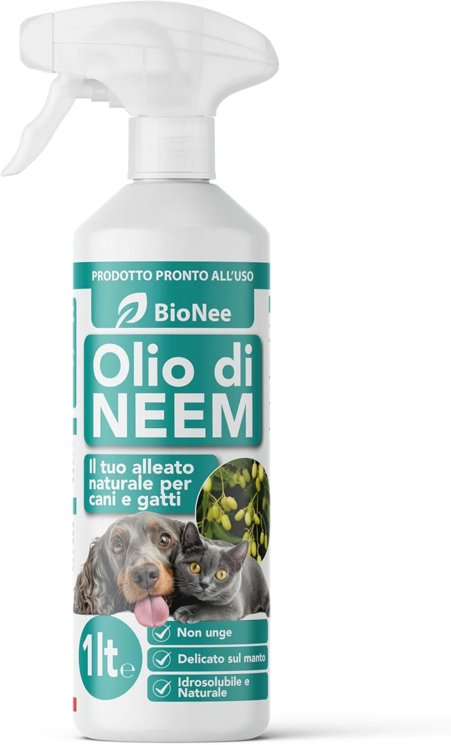 اسپری روغن چریش برای سگ و گربه 1 لیتر - محلول در آب، طبیعی، غیر چرب - عملکرد ملایم، اثر محافظتی نامطلوب برای حشرات اسپری روغن چریش برای سگ و گربه 1 لیتر - محلول در آب، طبیعی، غیر چرب - عملکرد ملایم، اثر محافظتی نامطلوب برای حشرات